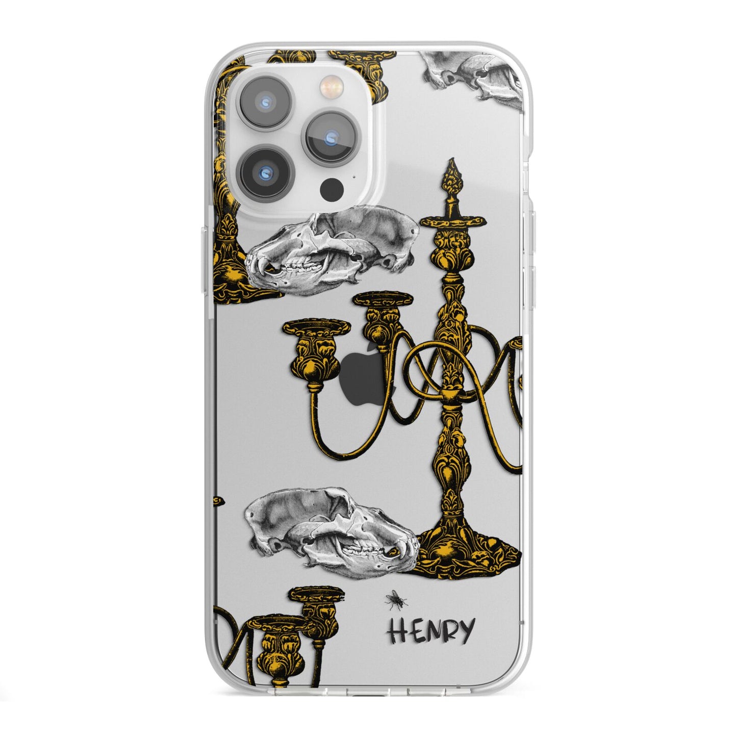 Halloween Candelabra Custom iPhone 13 Pro Max TPU Impact Case with White Edges