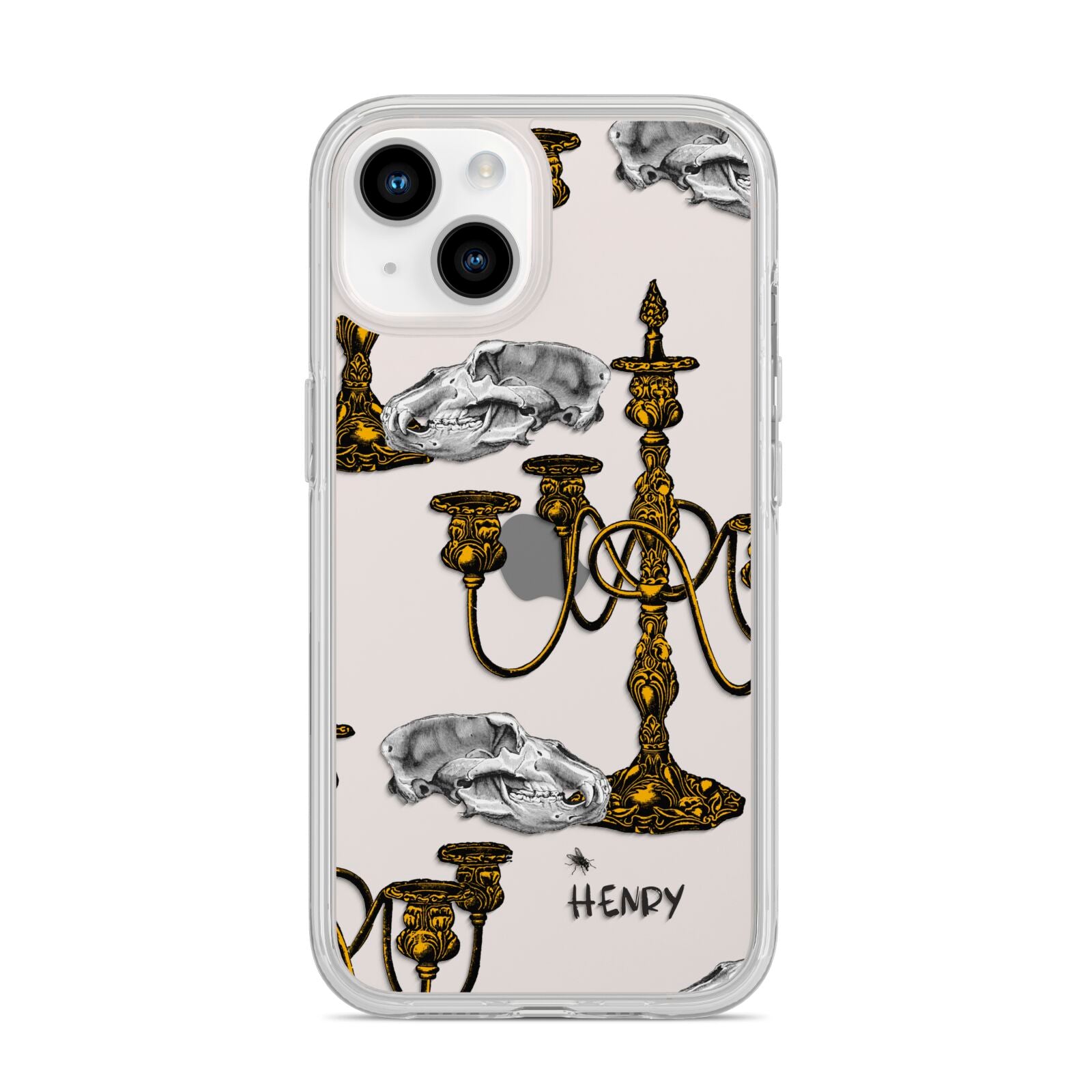 Halloween Candelabra Custom iPhone 14 Clear Tough Case Starlight