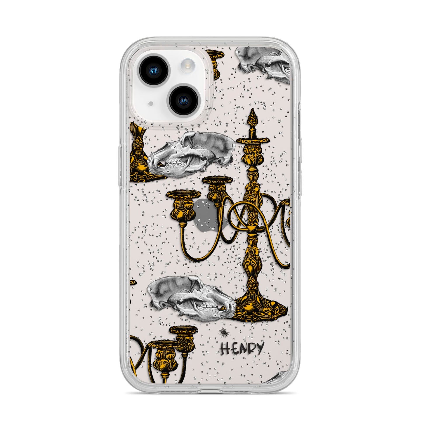 Halloween Candelabra Custom iPhone 14 Glitter Tough Case Starlight