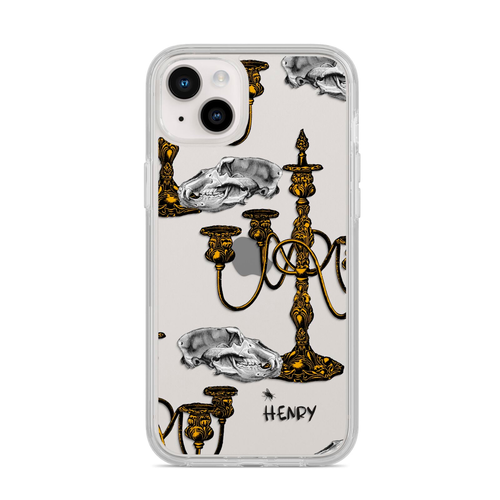 Halloween Candelabra Custom iPhone 14 Plus Clear Tough Case Starlight