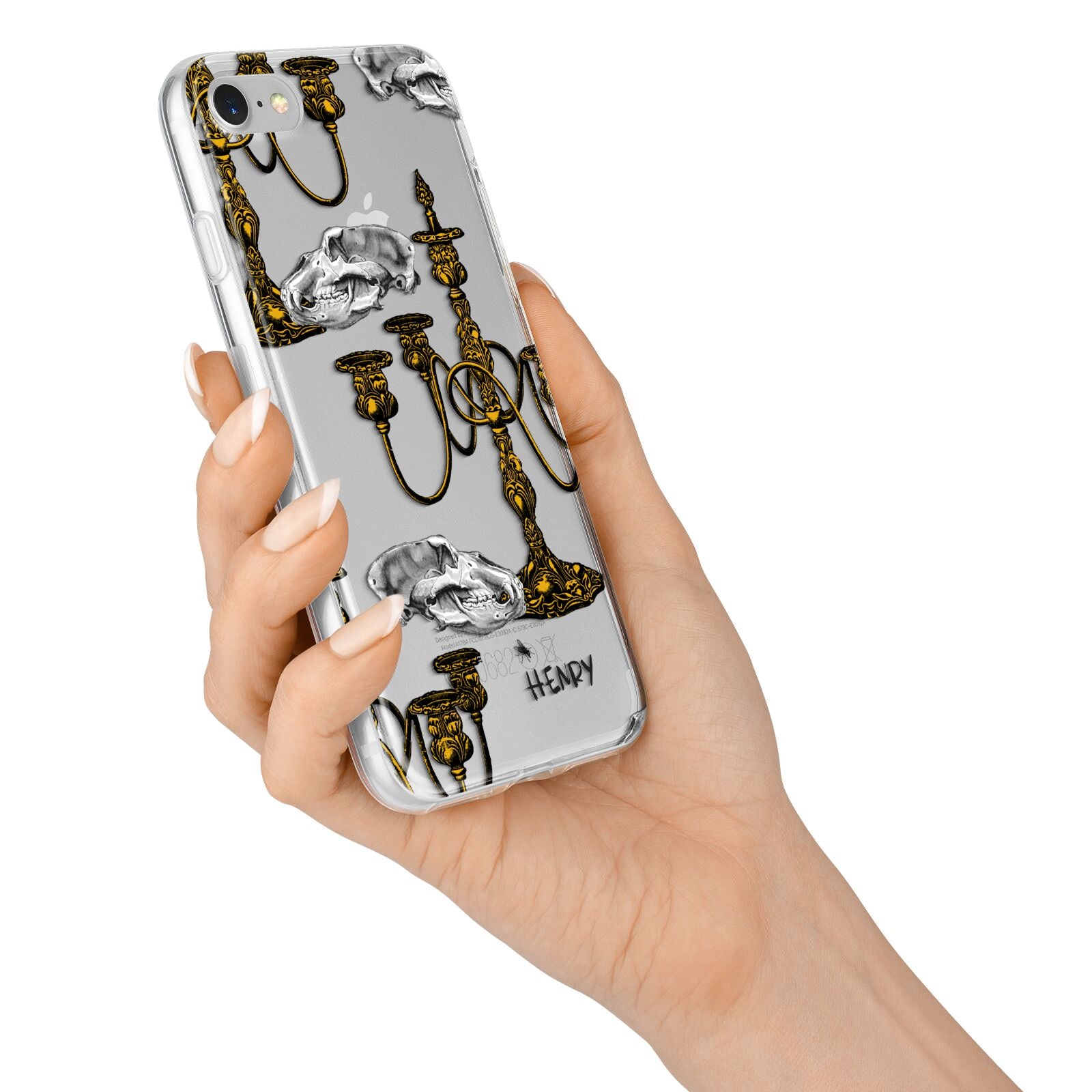 Halloween Candelabra Custom iPhone 7 Bumper Case on Silver iPhone Alternative Image