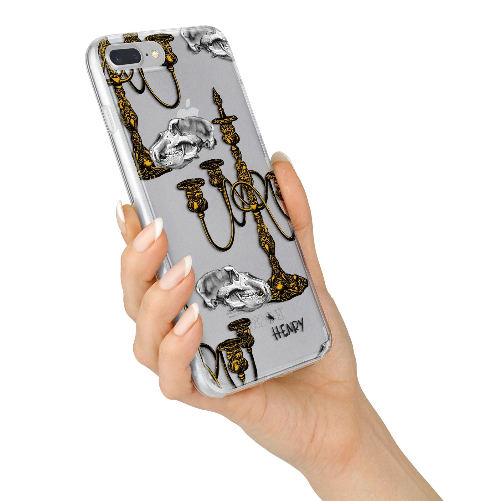 Halloween Candelabra Custom iPhone 7 Plus Bumper Case on Silver iPhone Alternative Image