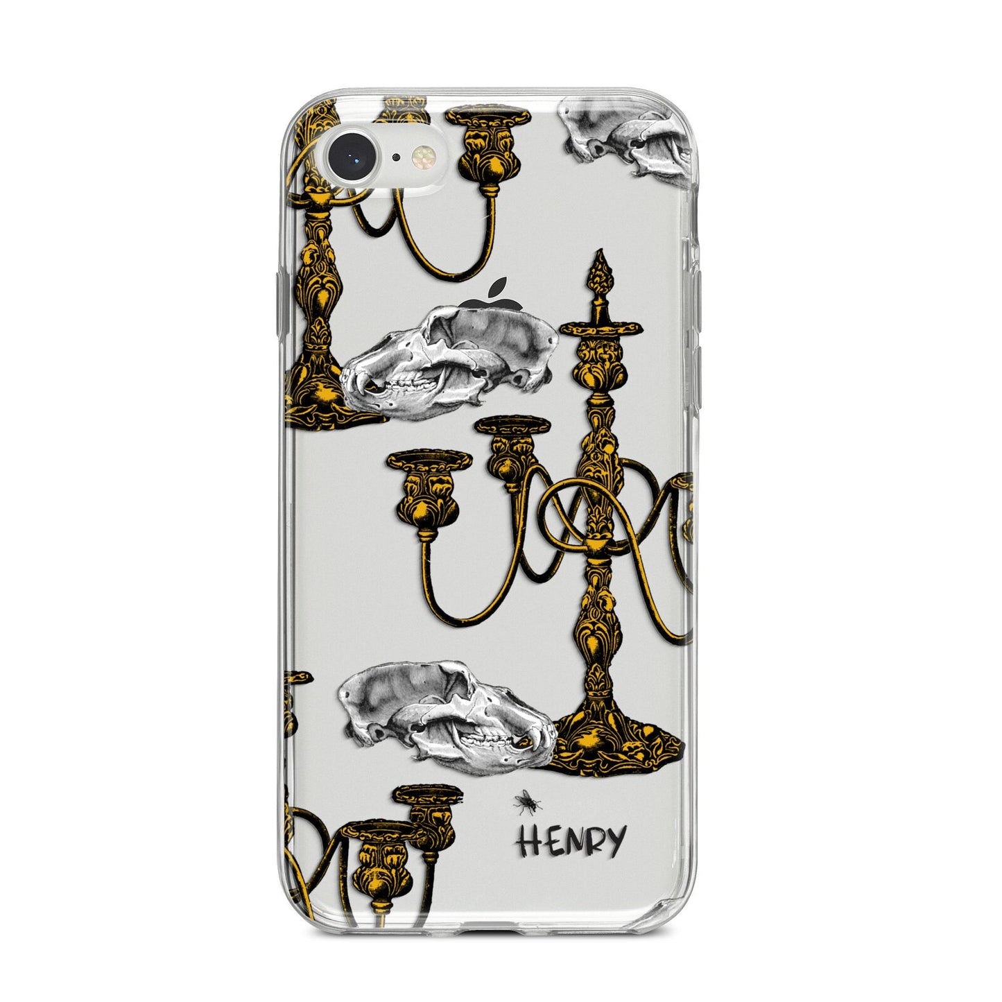 Halloween Candelabra Custom iPhone 8 Bumper Case on Silver iPhone