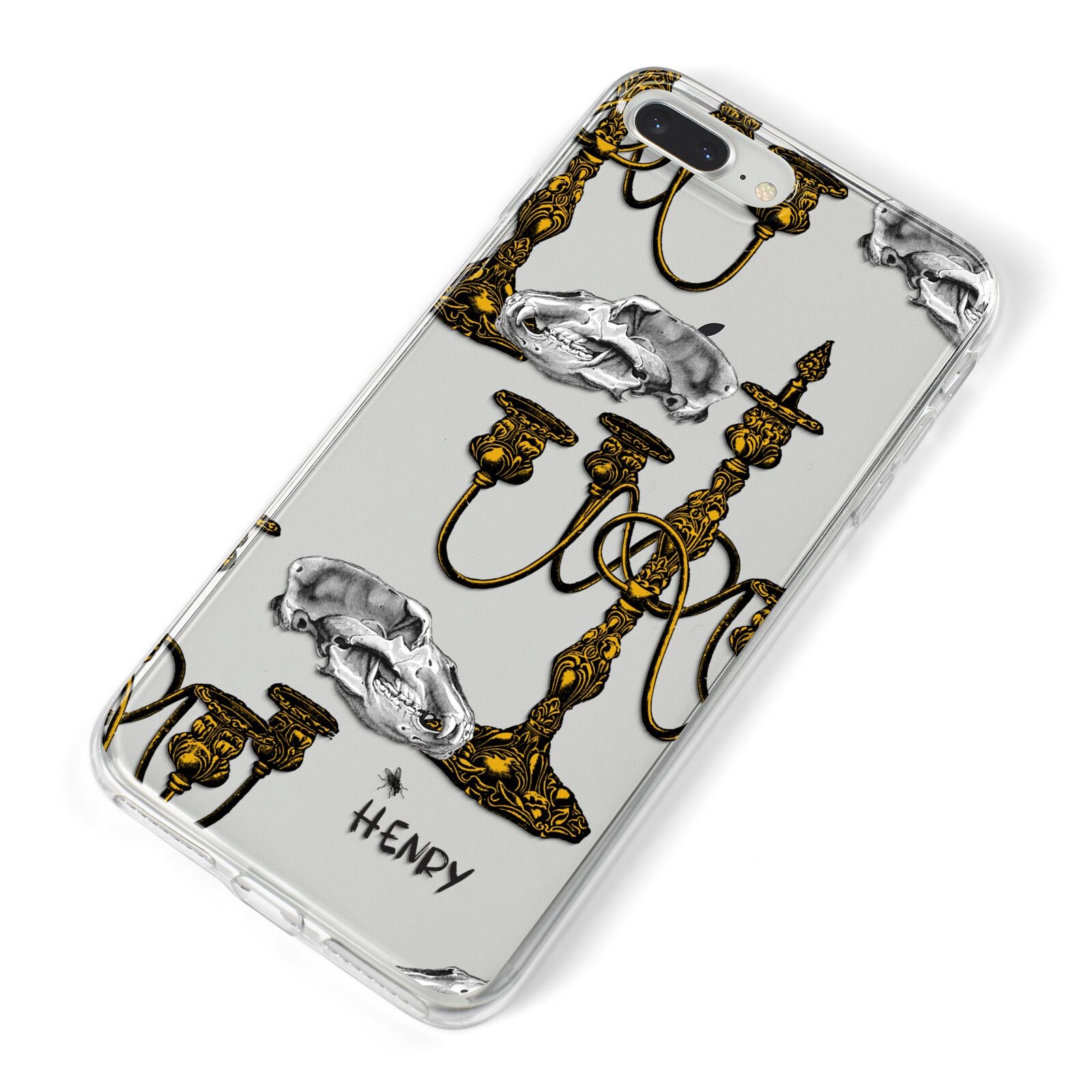 Halloween Candelabra Custom iPhone 8 Plus Bumper Case on Silver iPhone Alternative Image