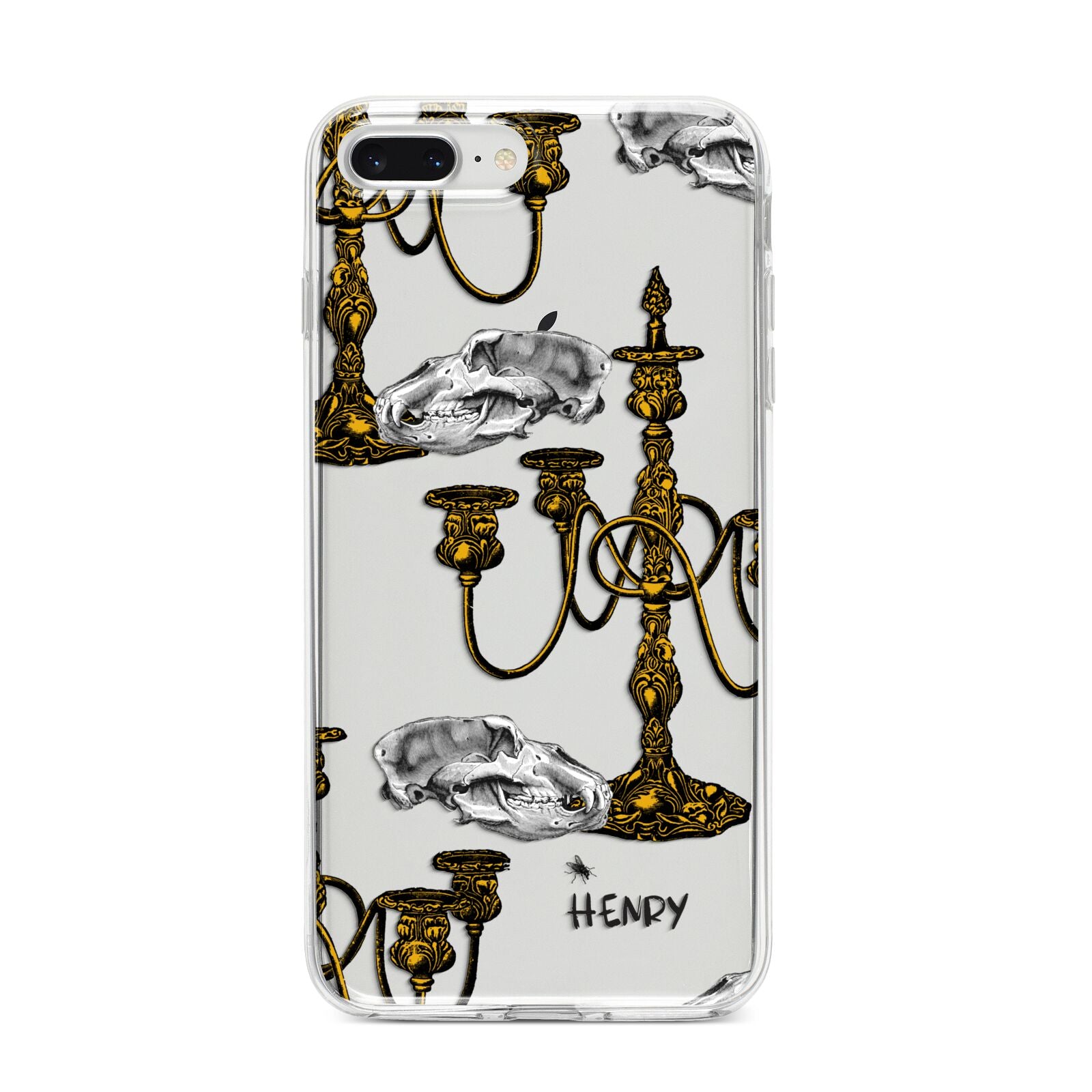 Halloween Candelabra Custom iPhone 8 Plus Bumper Case on Silver iPhone