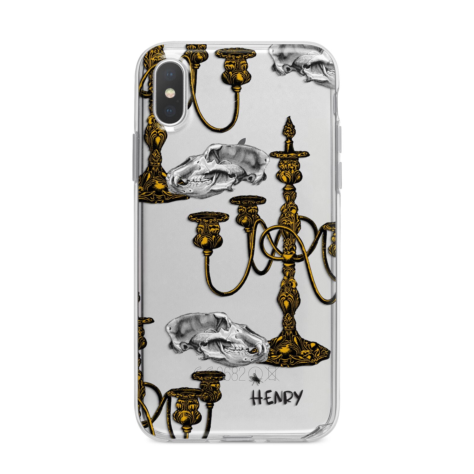 Halloween Candelabra Custom iPhone X Bumper Case on Silver iPhone Alternative Image 1