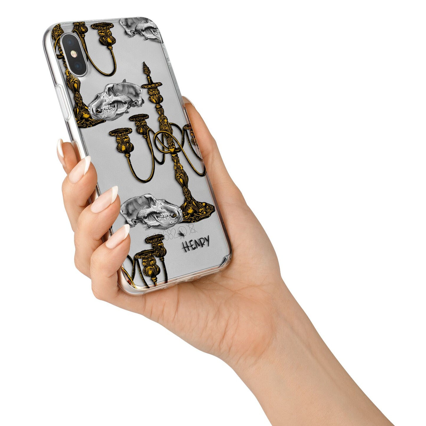 Halloween Candelabra Custom iPhone X Bumper Case on Silver iPhone Alternative Image 2