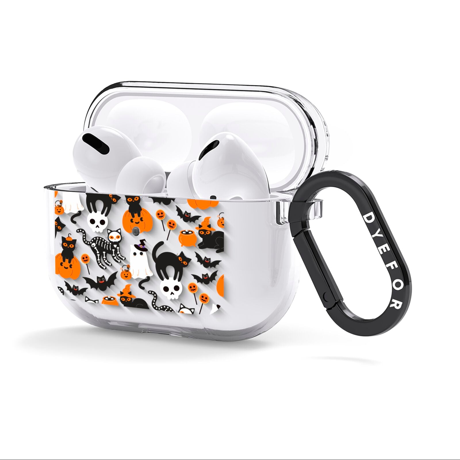 Halloween Cats AirPods Clear Case 3rd Gen Side Image