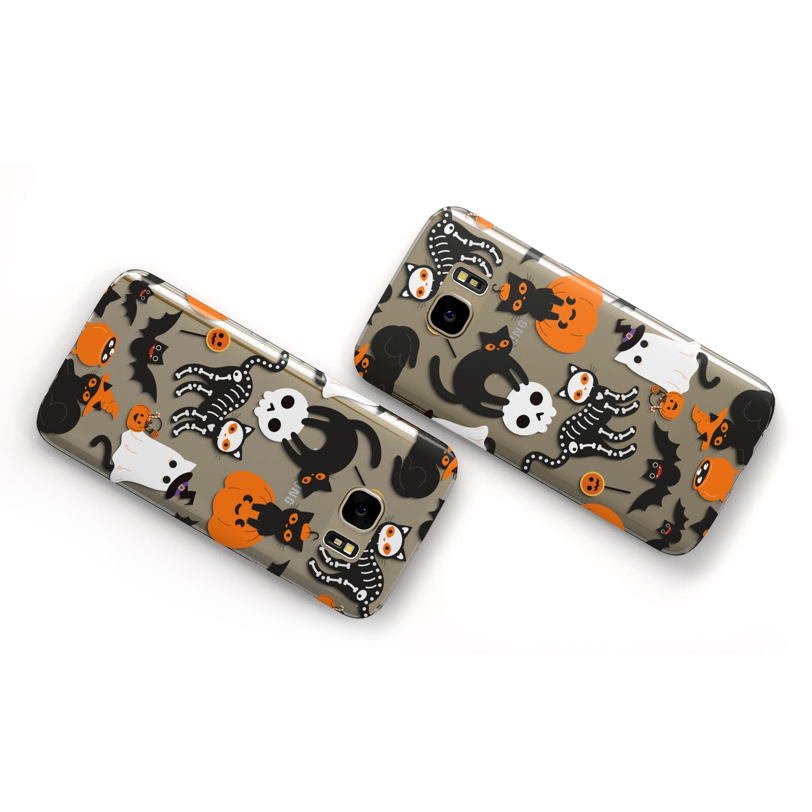 Halloween Cats Samsung Galaxy Case Flat Overview