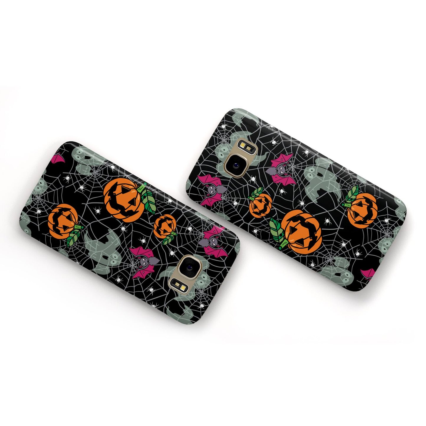 Halloween Cobwebs Samsung Galaxy Case Flat Overview