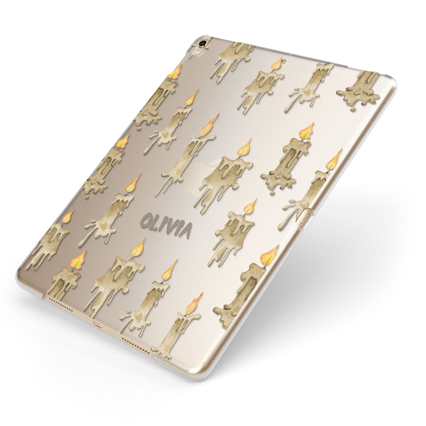 Halloween Creepy Candles Custom Apple iPad Case on Gold iPad Side View