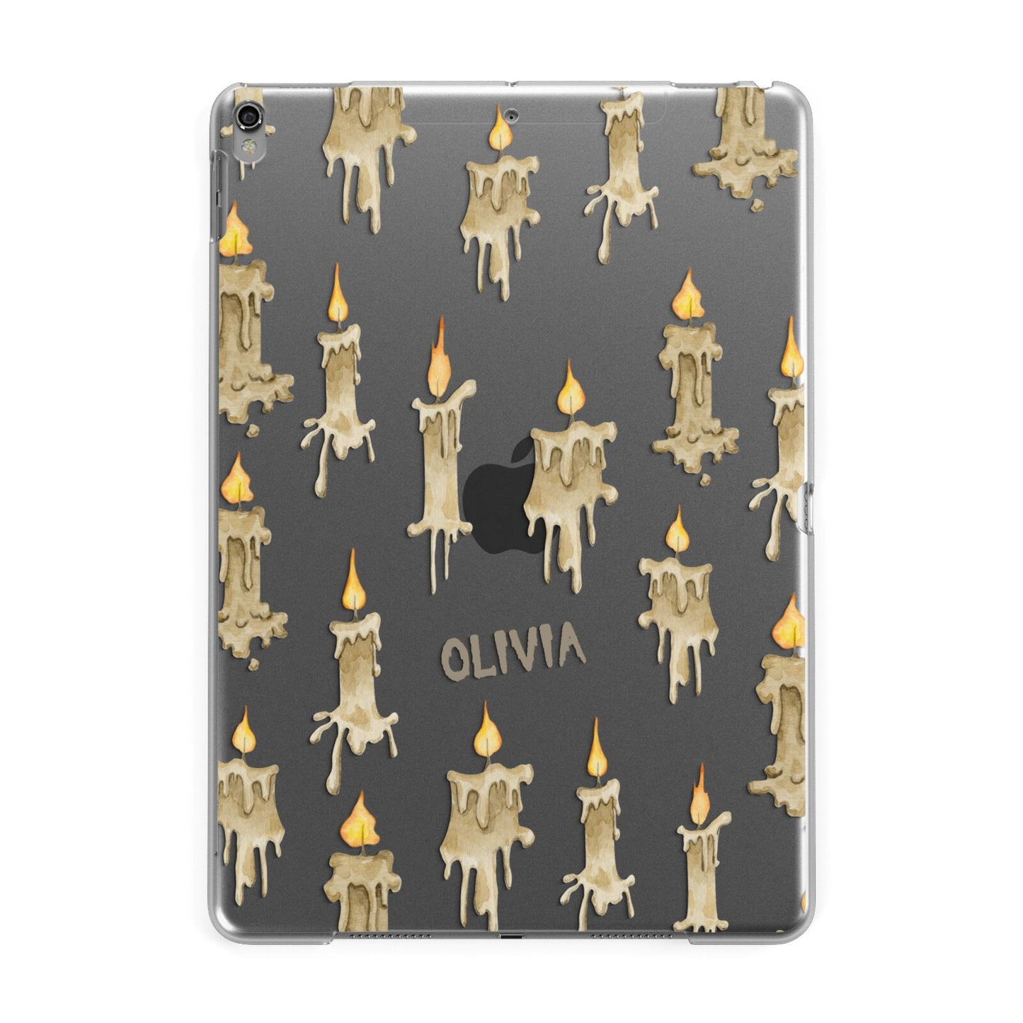 Halloween Creepy Candles Custom Apple iPad Grey Case