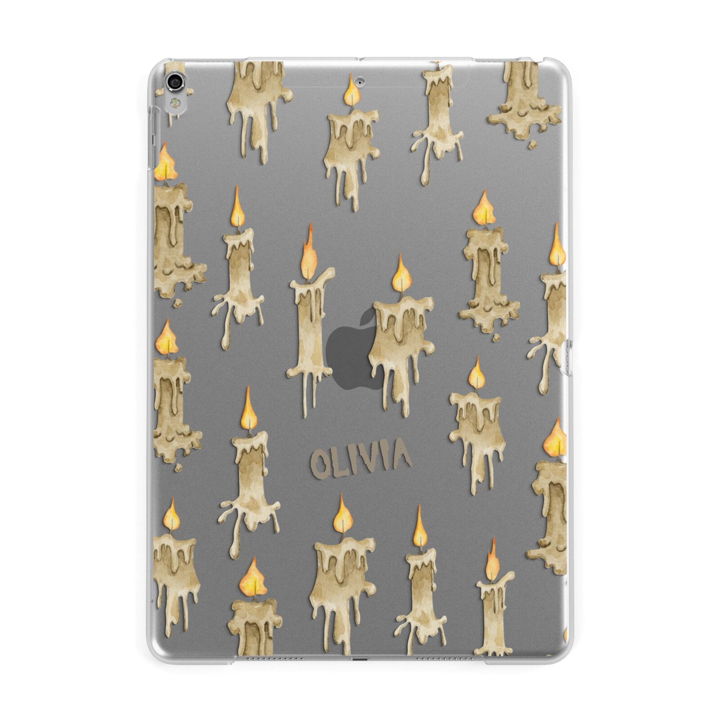 Halloween Creepy Candles Custom Apple iPad Silver Case