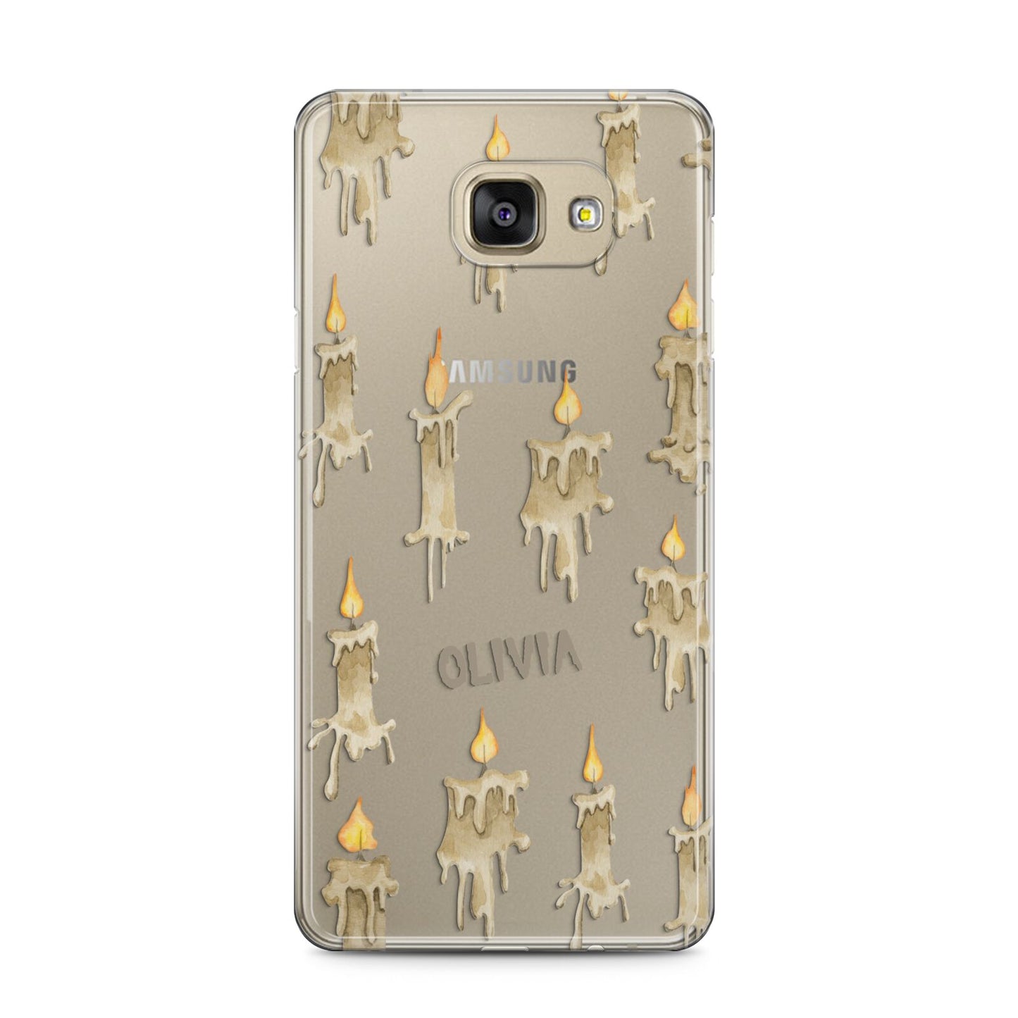 Halloween Creepy Candles Custom Samsung Galaxy A5 2016 Case on gold phone