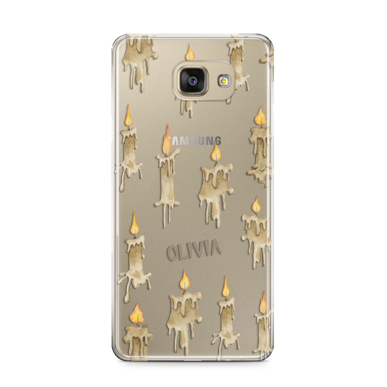 Halloween Creepy Candles Custom Samsung Galaxy A9 2016 Case on gold phone