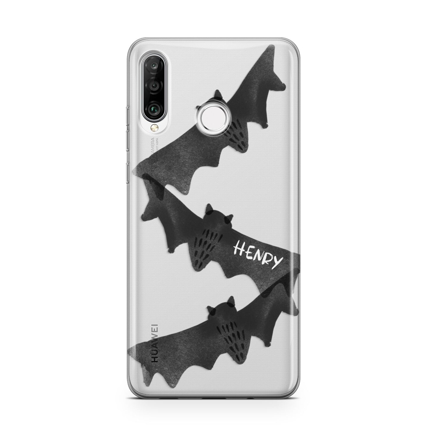 Halloween Custom Black Bats Huawei P30 Lite Phone Case