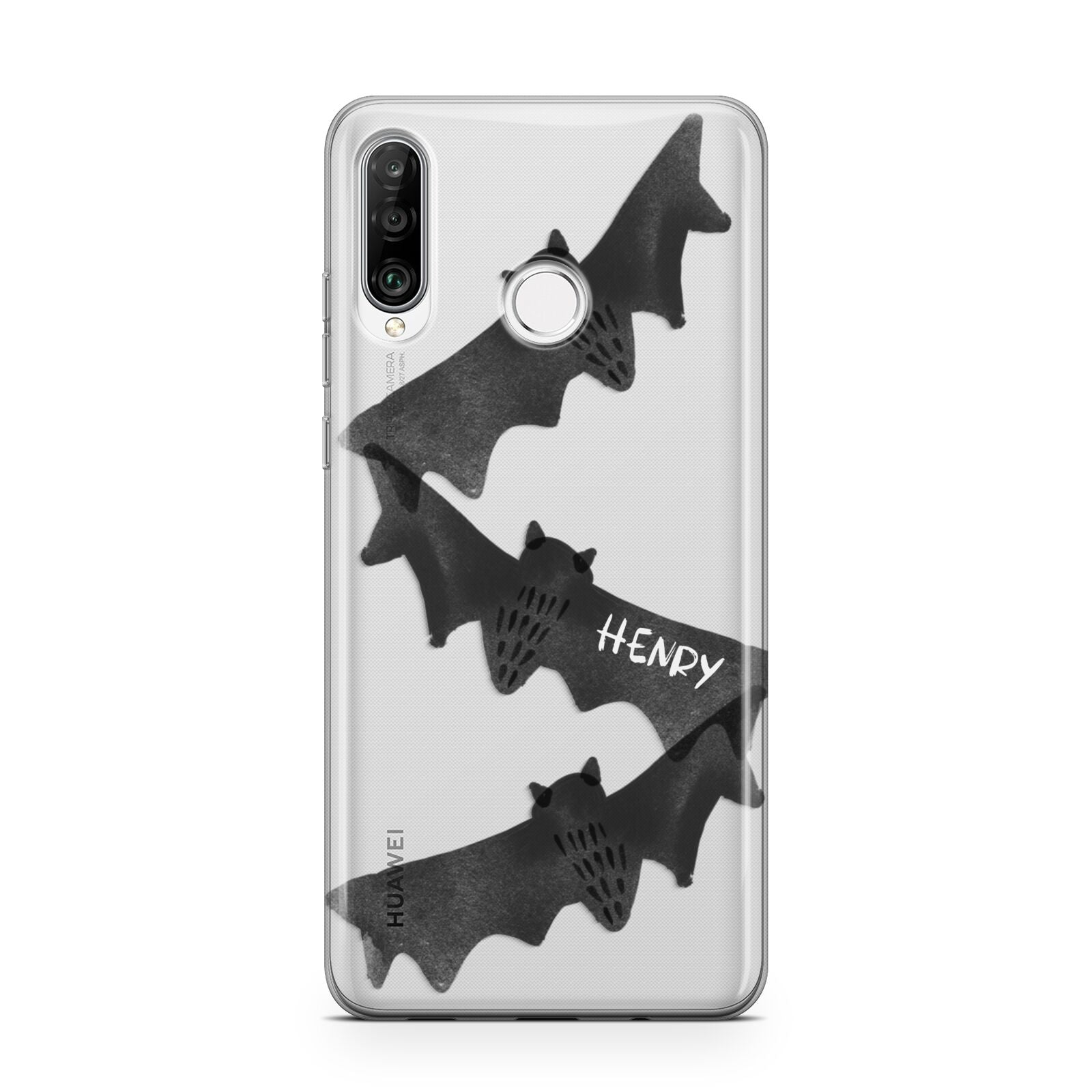 Halloween Custom Black Bats Huawei P30 Lite Phone Case