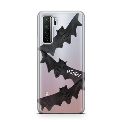 Halloween Custom Black Bats Huawei P40 Lite 5G Phone Case