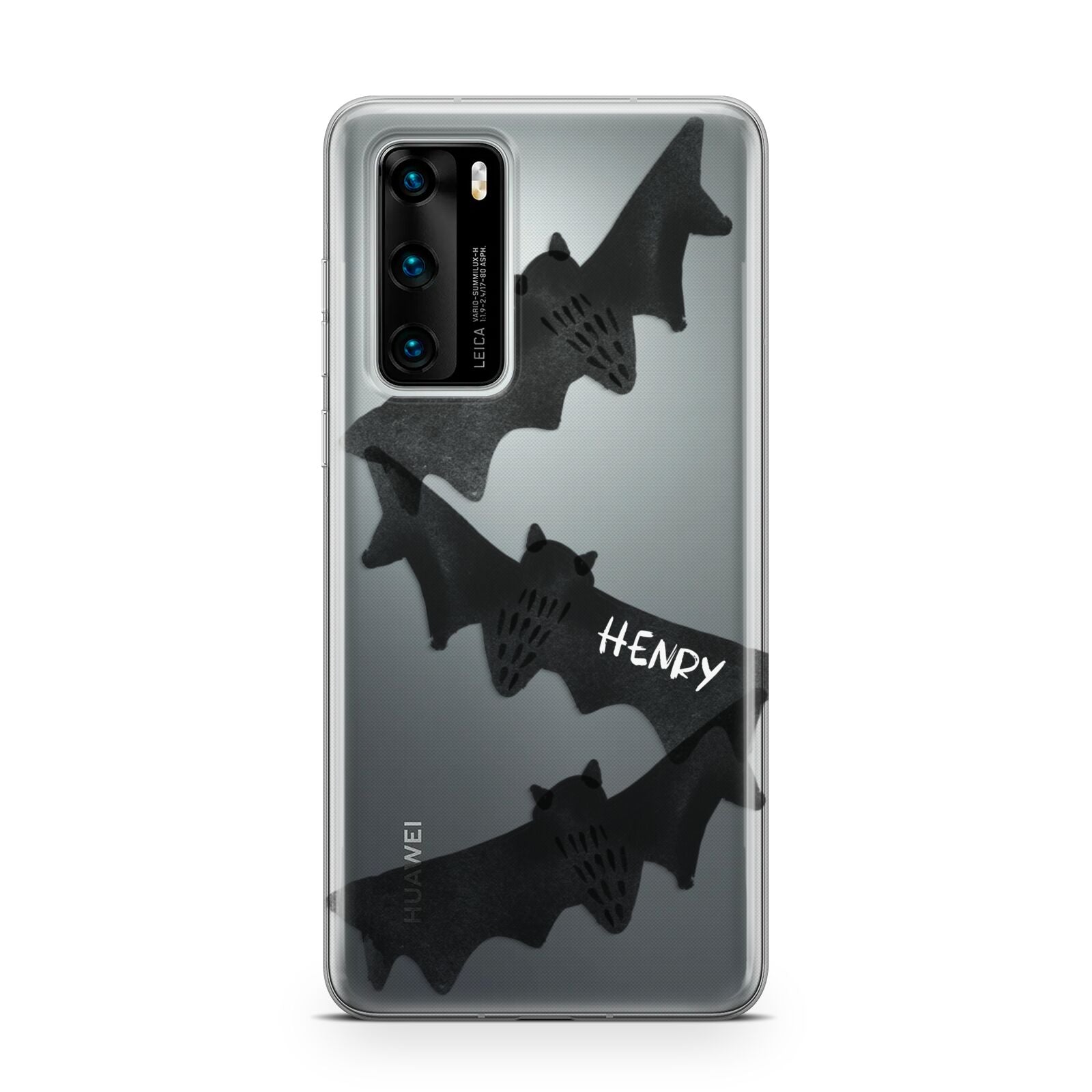 Halloween Custom Black Bats Huawei P40 Phone Case