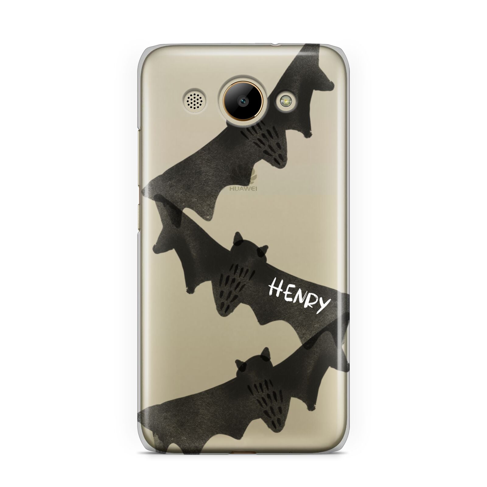 Halloween Custom Black Bats Huawei Y3 2017