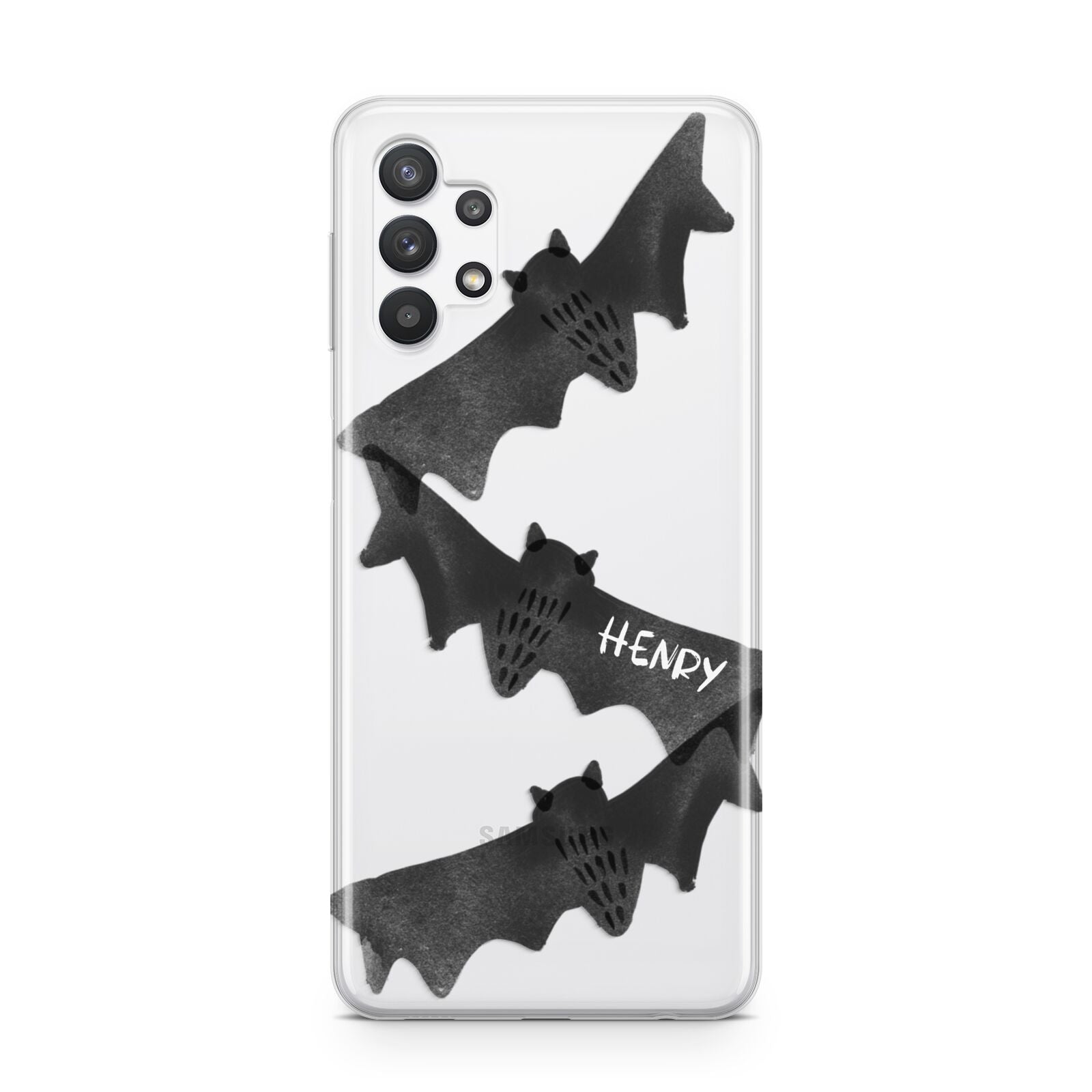 Halloween Custom Black Bats Samsung A32 5G Case