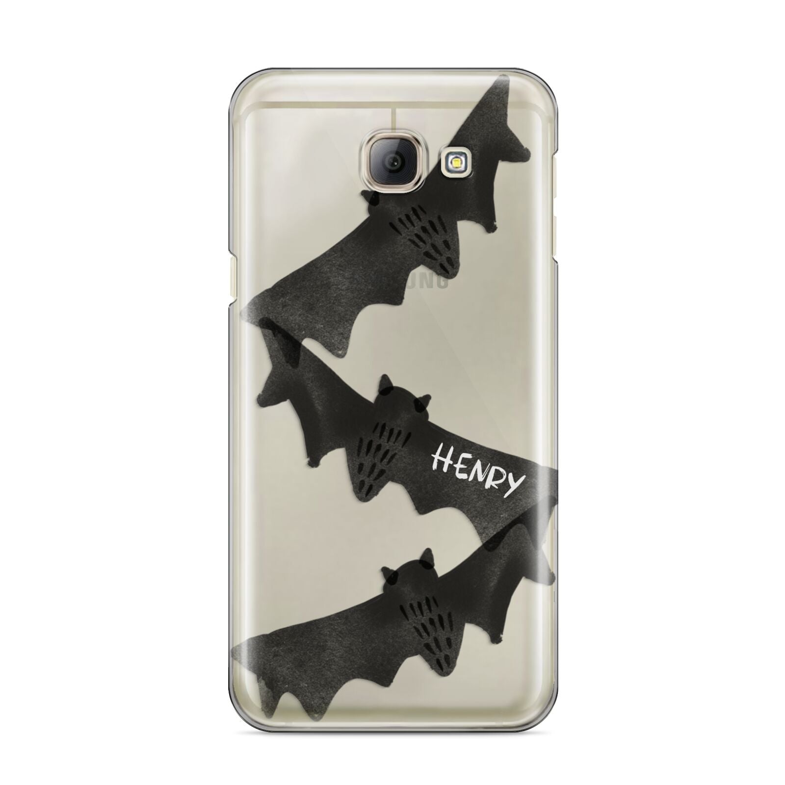 Halloween Custom Black Bats Samsung Galaxy A8 2016 Case