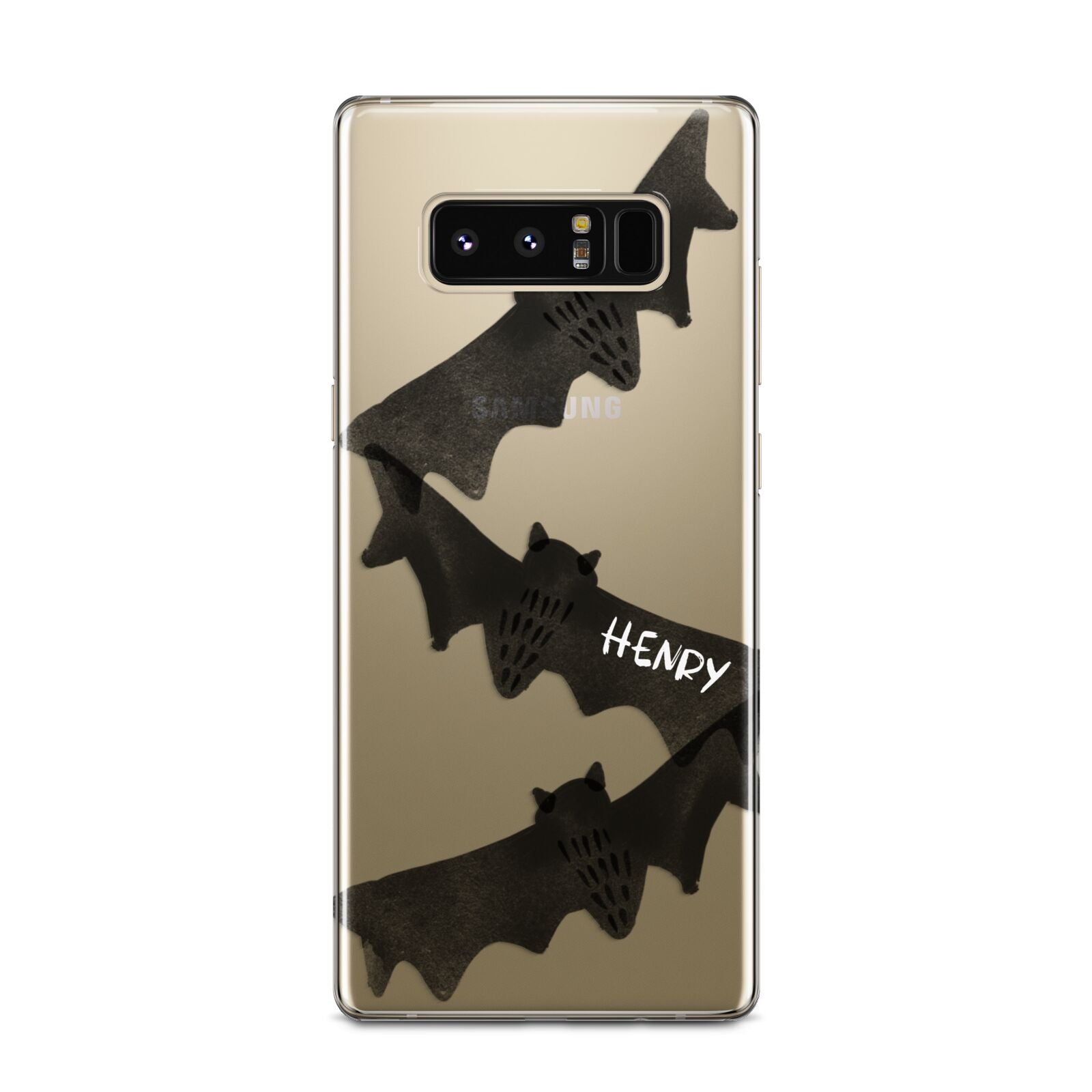 Halloween Custom Black Bats Samsung Galaxy Note 8 Case