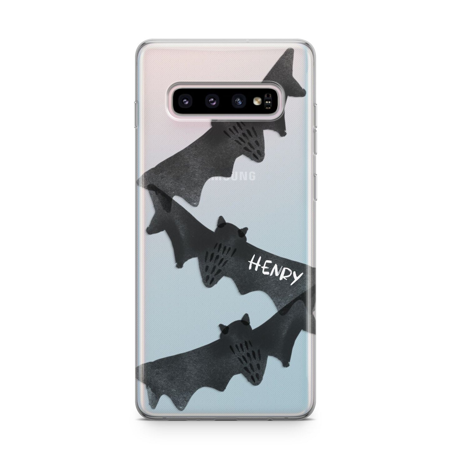 Halloween Custom Black Bats Samsung Galaxy S10 Plus Case