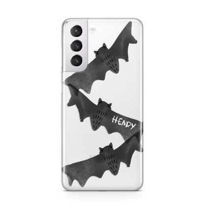 Halloween Custom Black Bats Samsung S21 Case