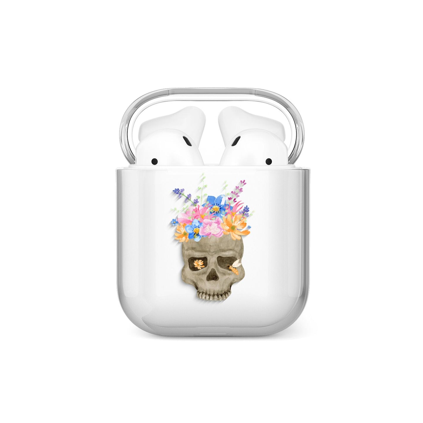 Halloween Flower Skull AirPods Case