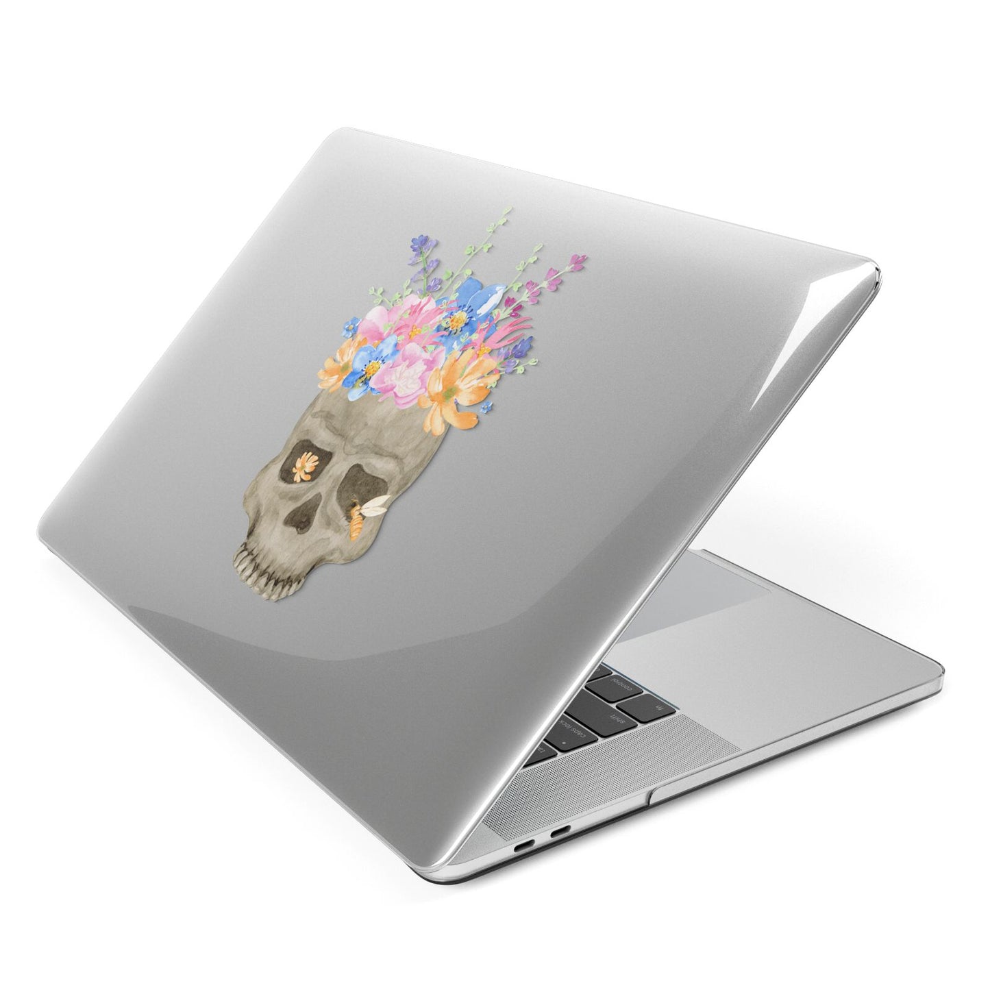 Halloween Flower Skull Apple MacBook Case Side View