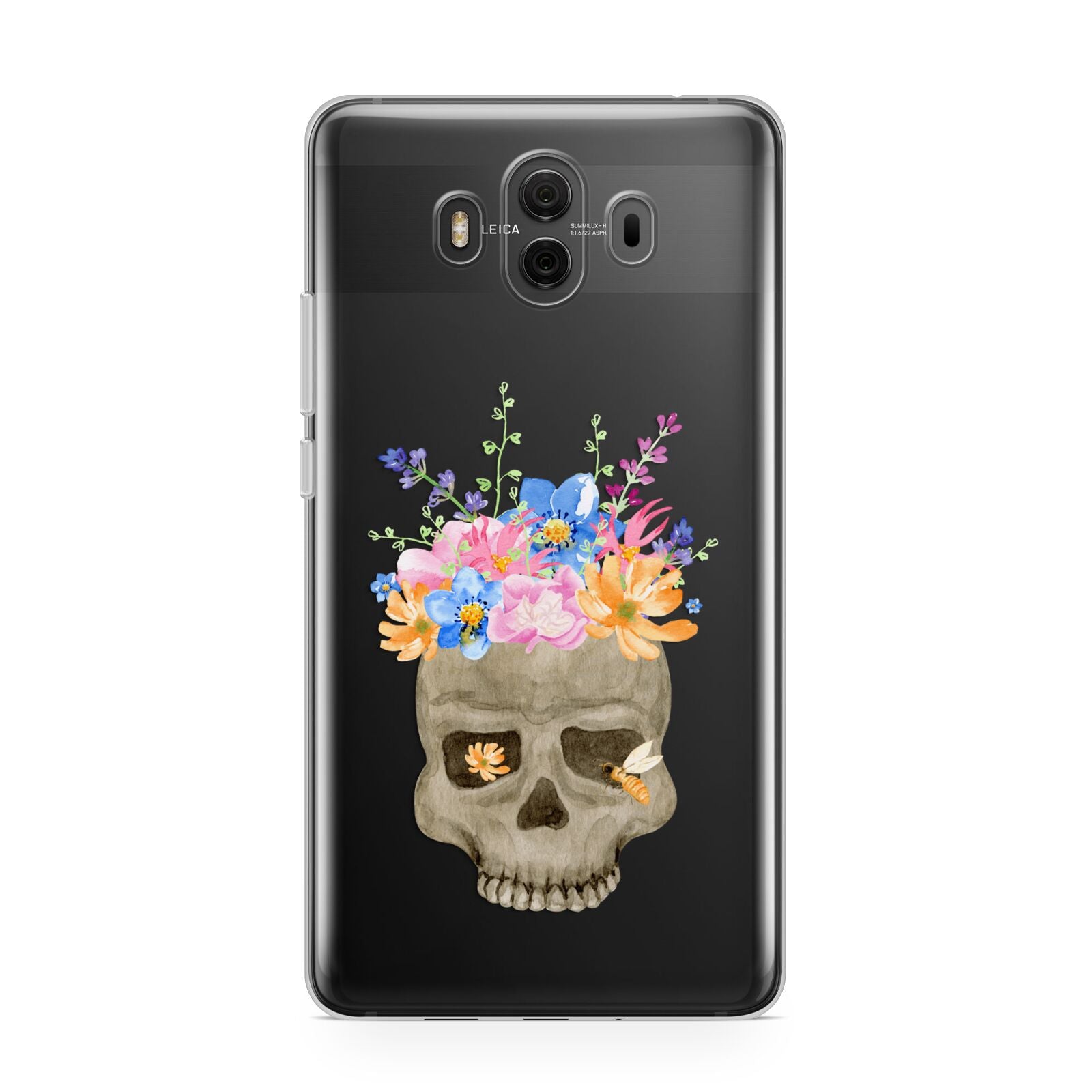 Halloween Flower Skull Huawei Mate 10 Protective Phone Case