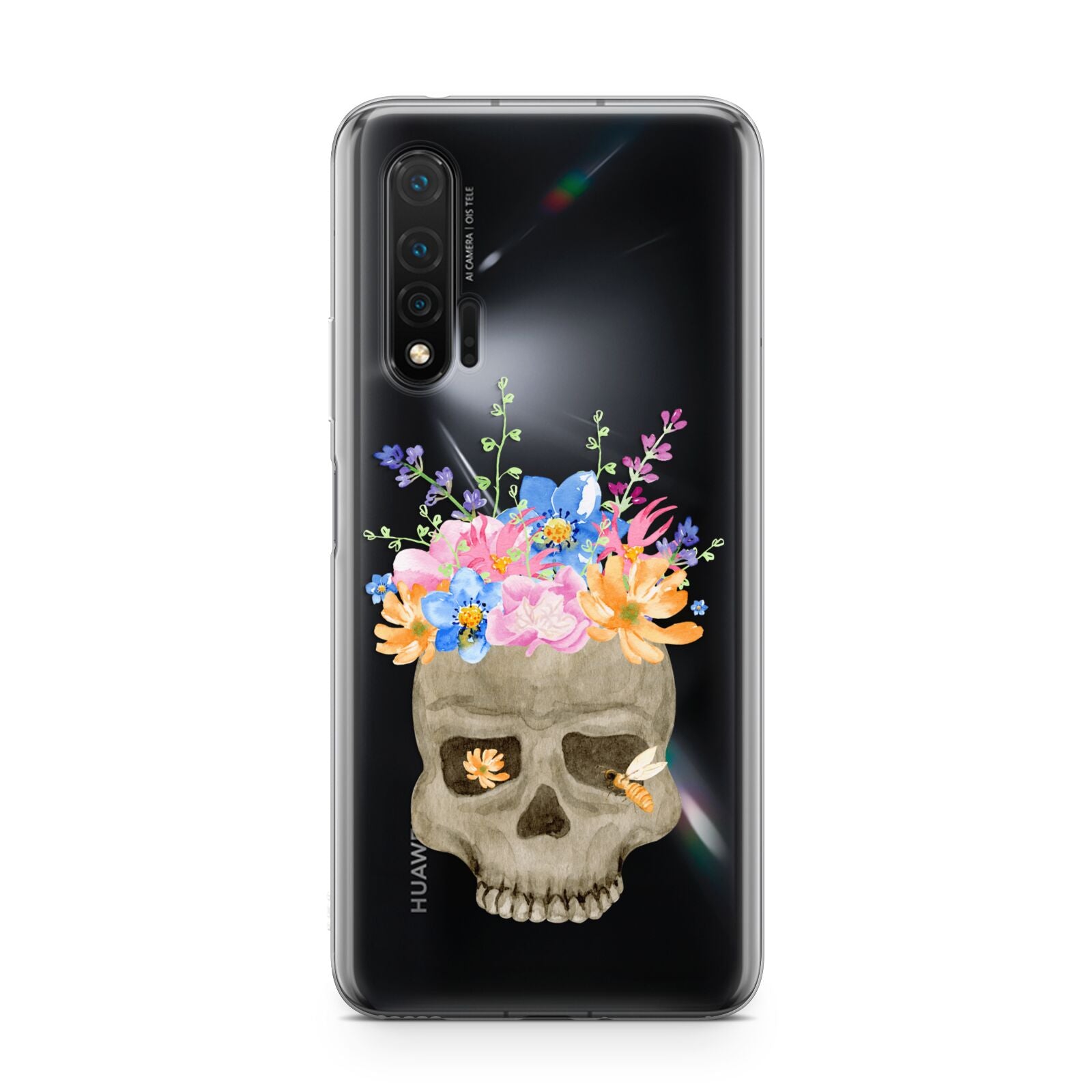 Halloween Flower Skull Huawei Nova 6 Phone Case