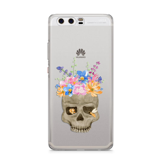 Halloween Flower Skull Huawei P10 Phone Case