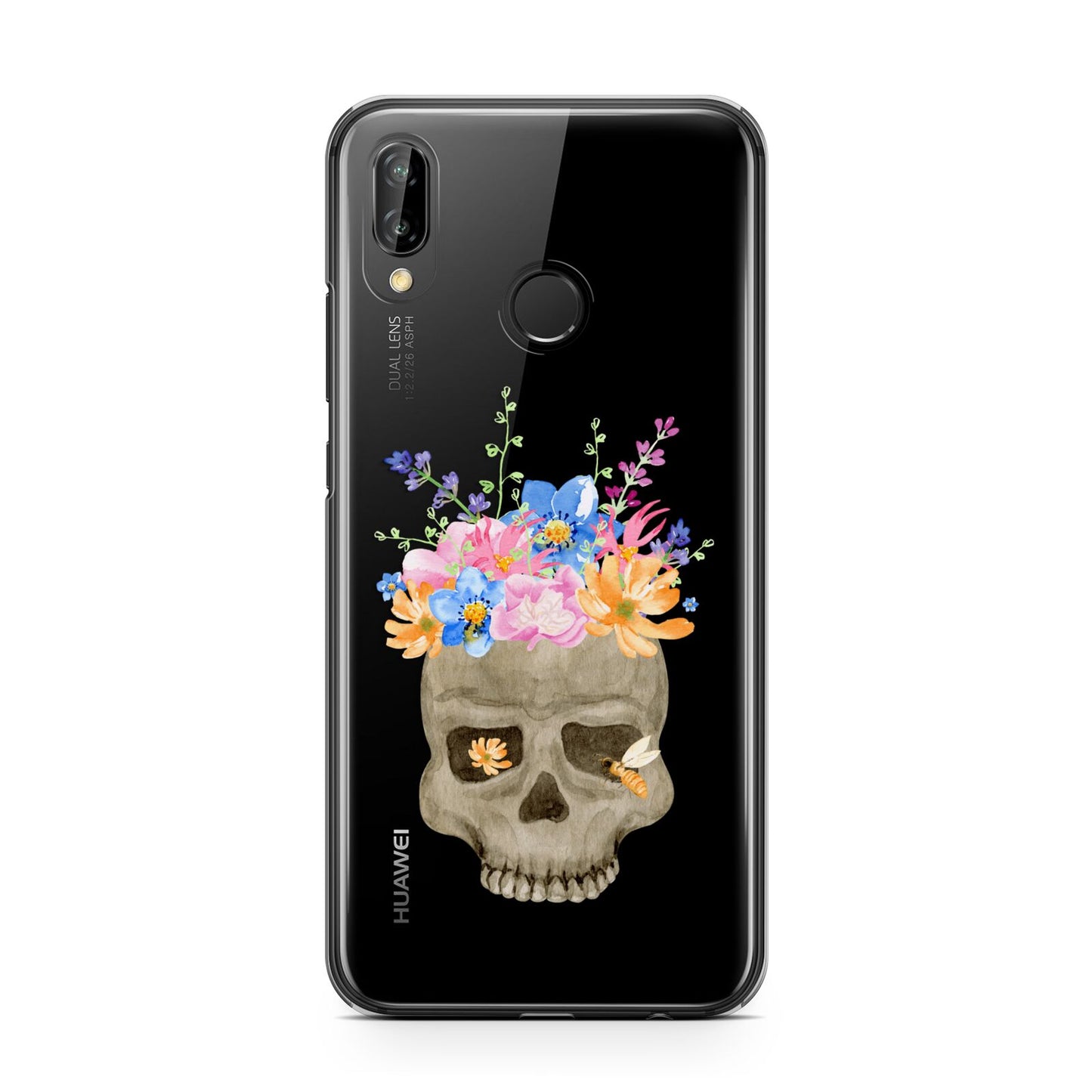 Halloween Flower Skull Huawei P20 Lite Phone Case