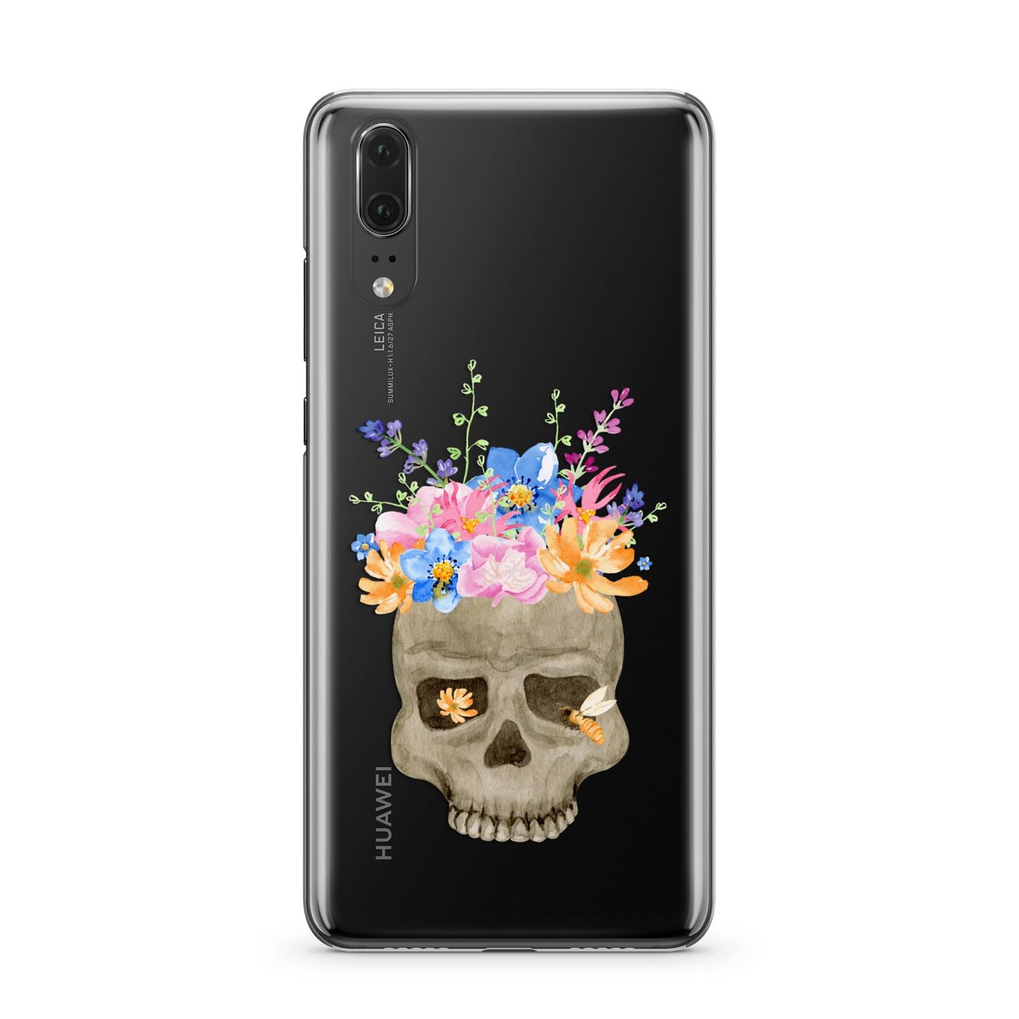 Halloween Flower Skull Huawei P20 Phone Case