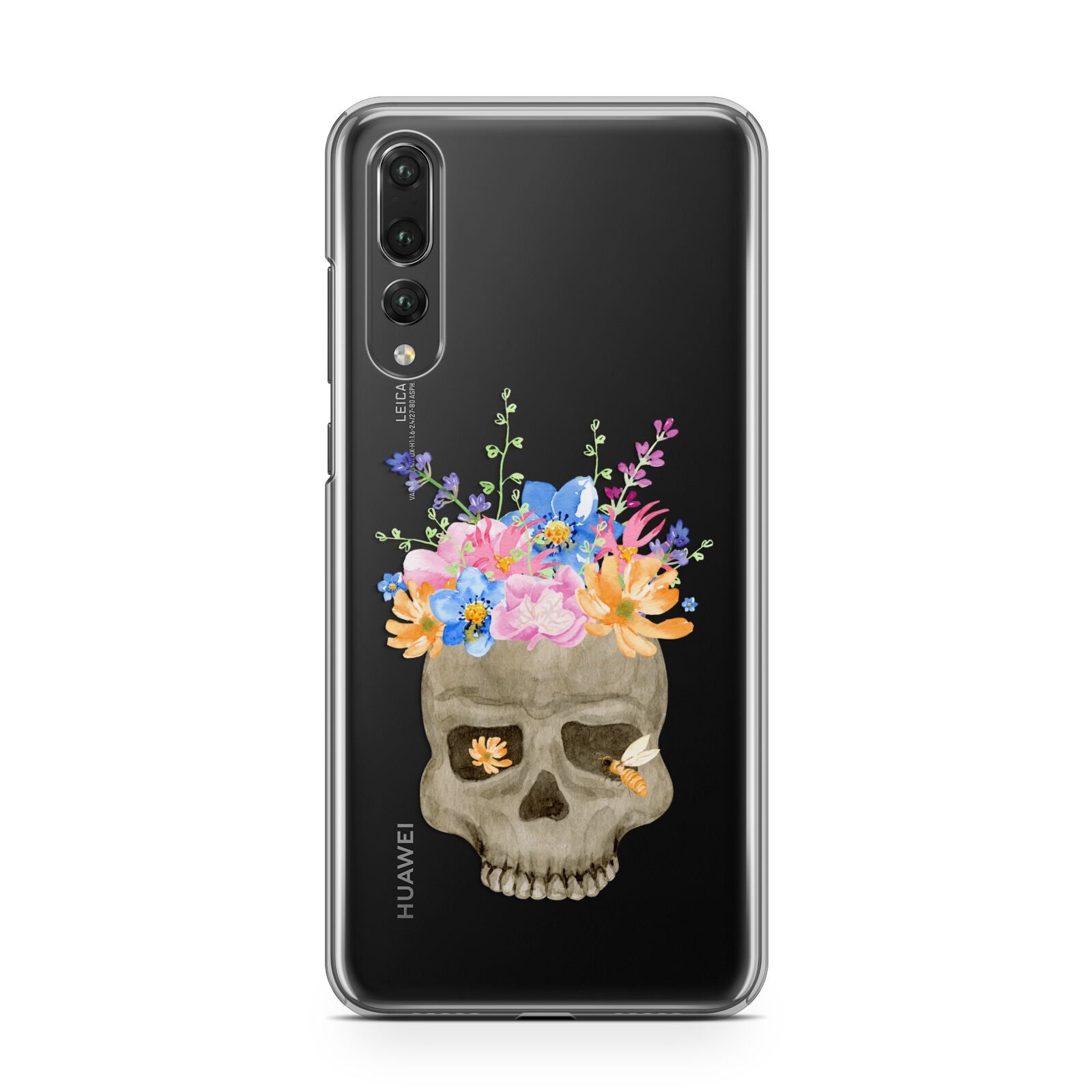 Halloween Flower Skull Huawei P20 Pro Phone Case