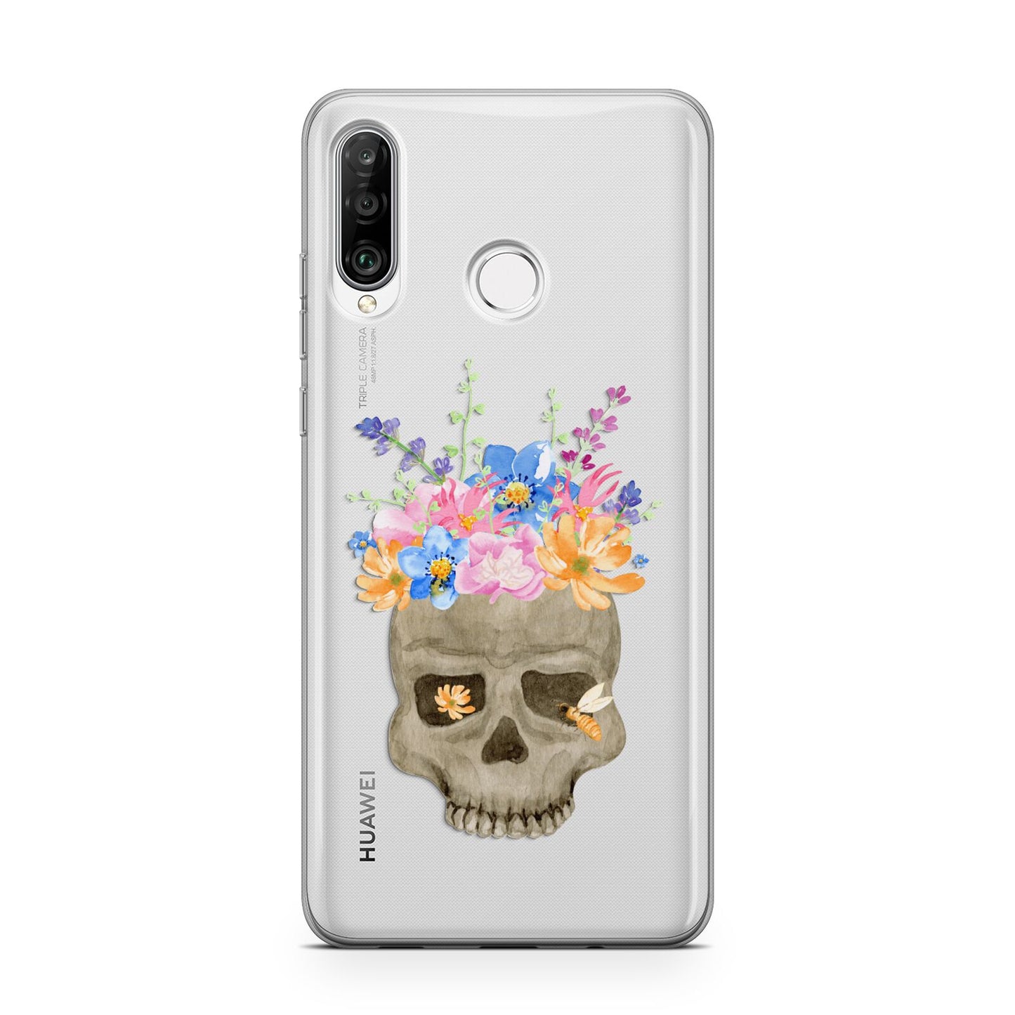 Halloween Flower Skull Huawei P30 Lite Phone Case