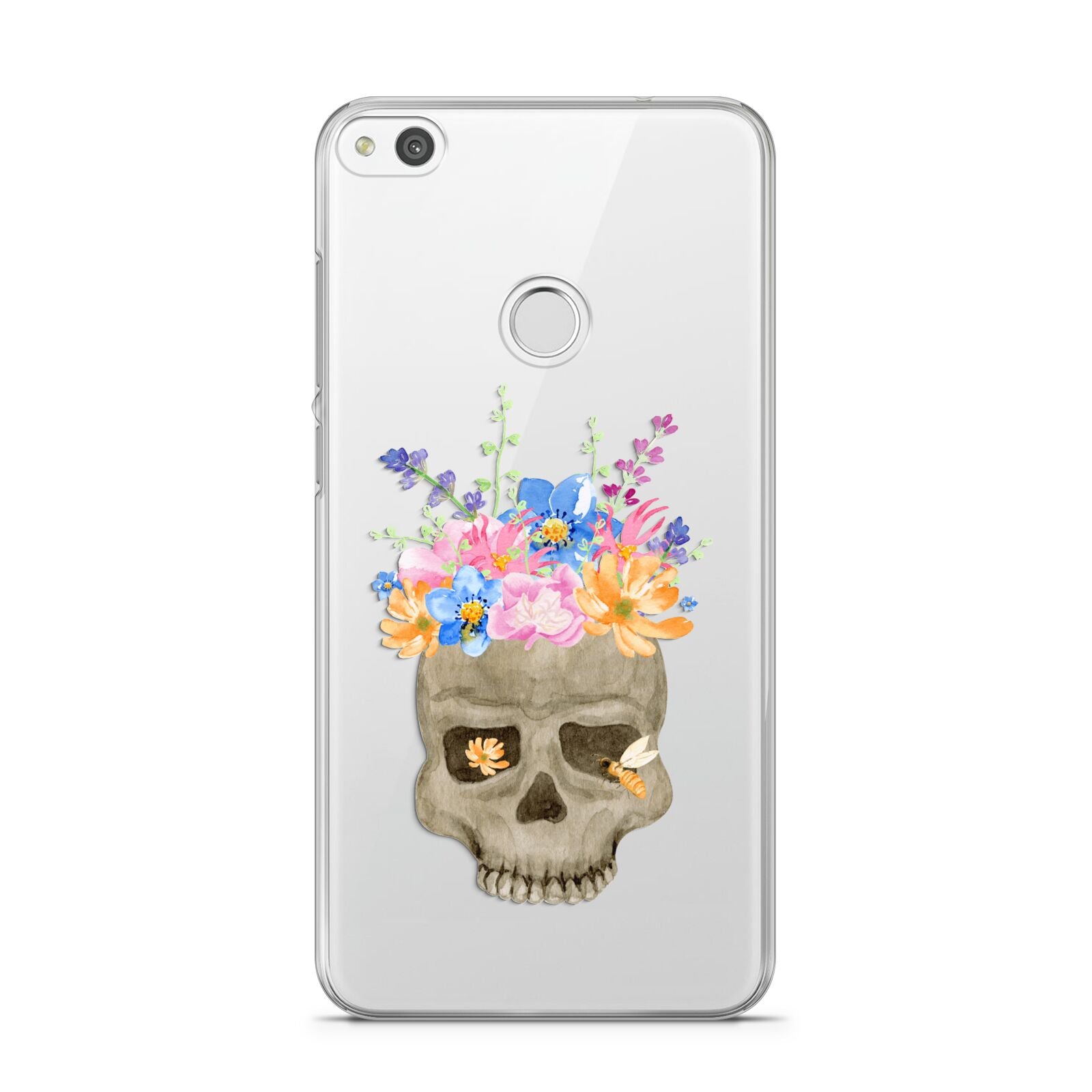 Halloween Flower Skull Huawei P8 Lite Case