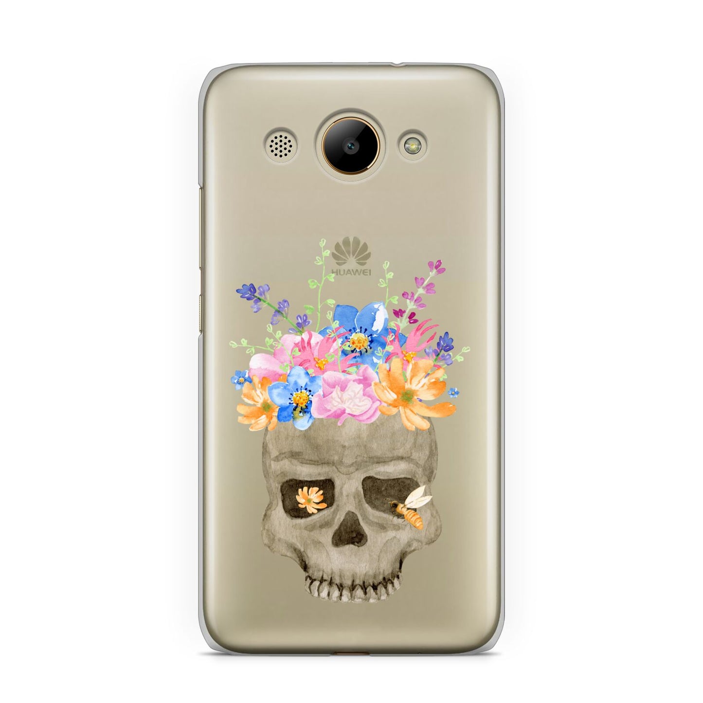 Halloween Flower Skull Huawei Y3 2017