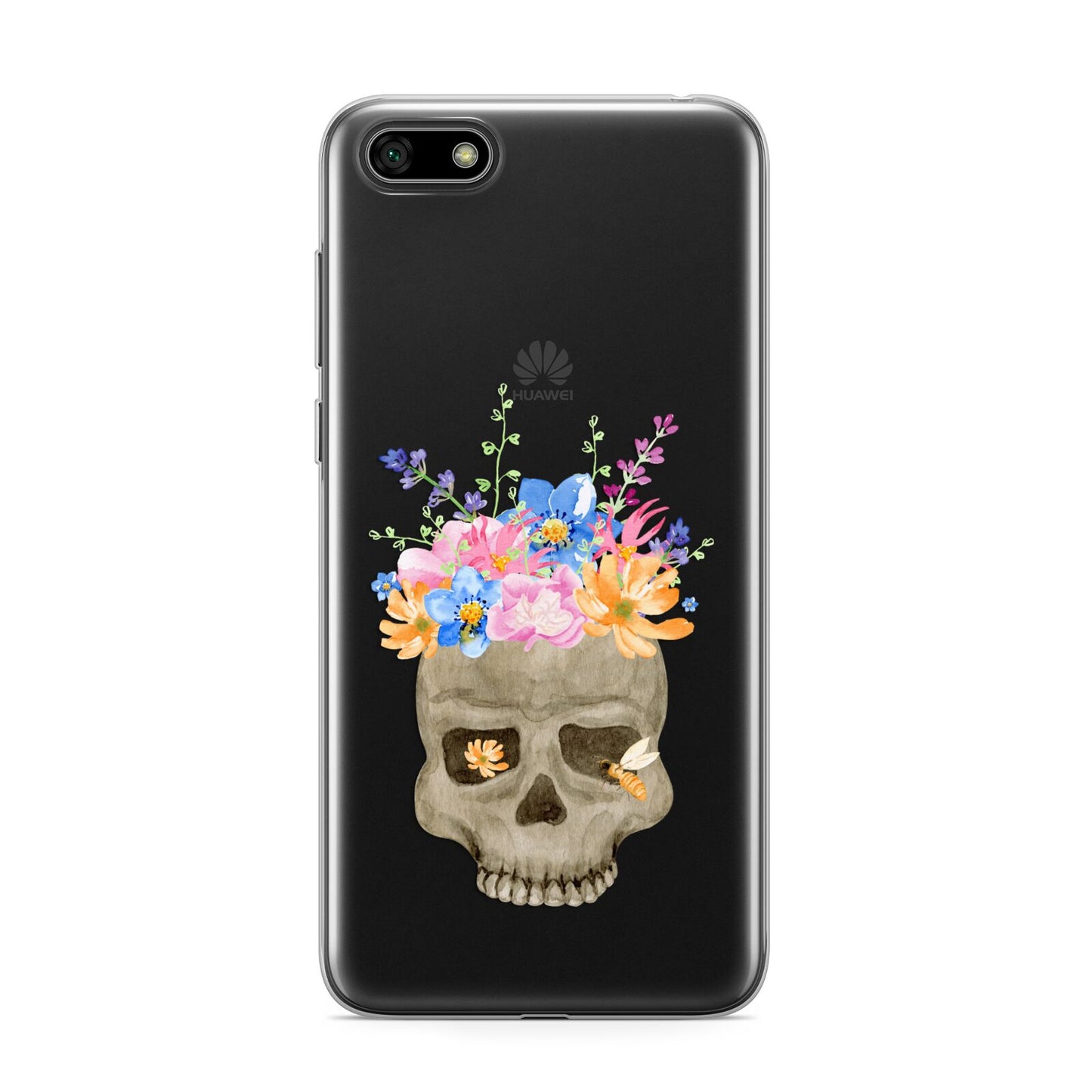 Halloween Flower Skull Huawei Y5 Prime 2018 Phone Case