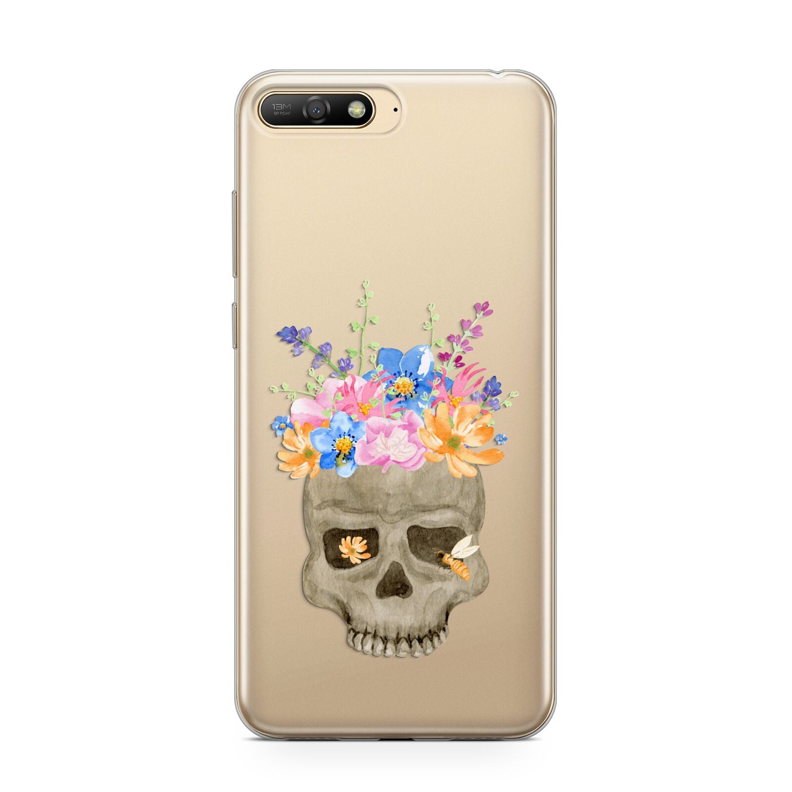 Halloween Flower Skull Huawei Y6 2018