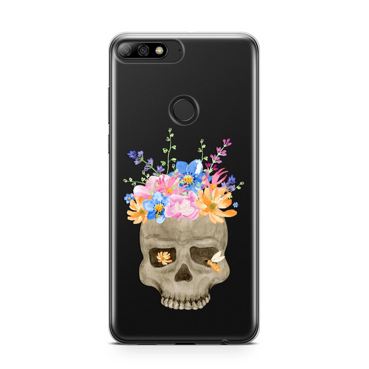 Halloween Flower Skull Huawei Y7 2018