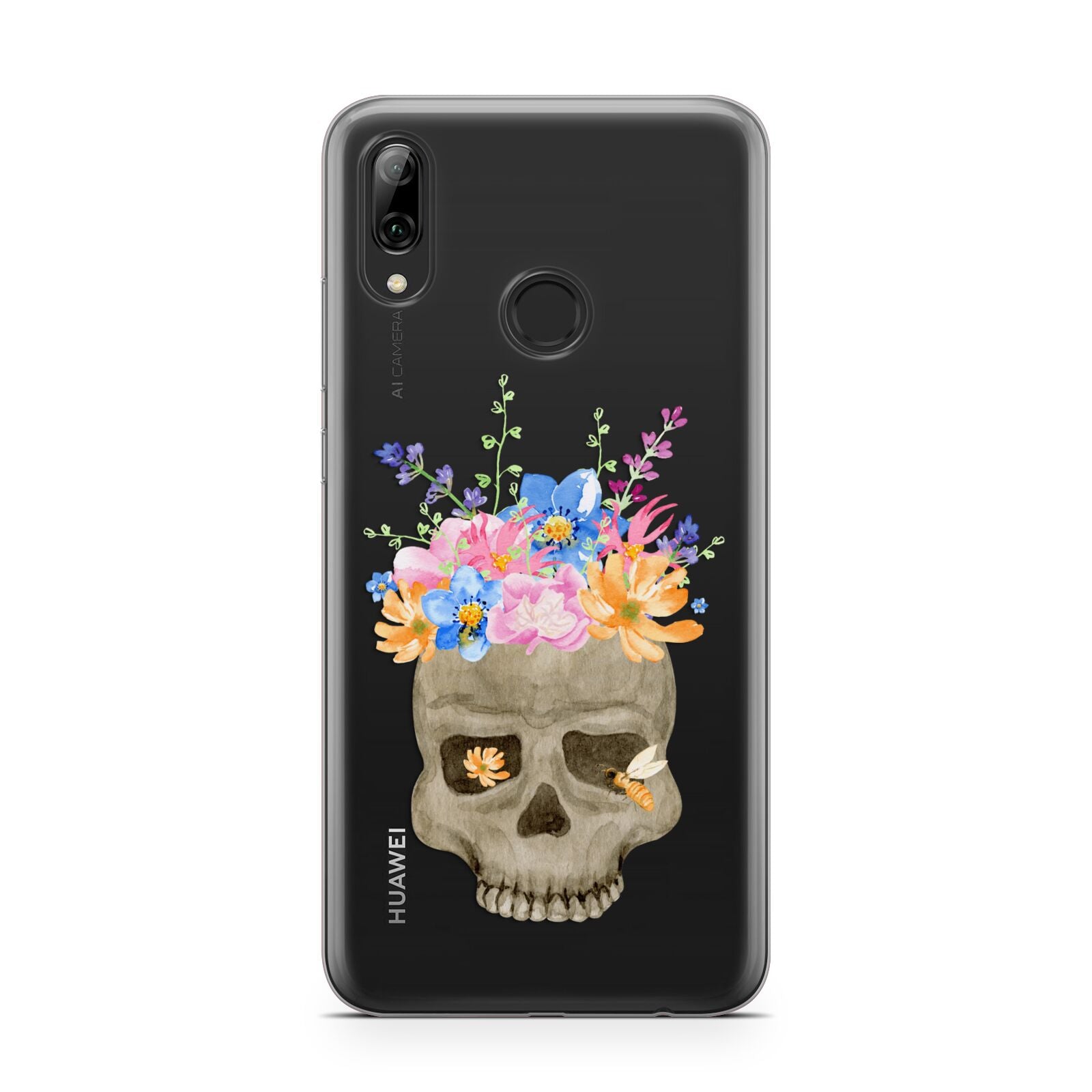 Halloween Flower Skull Huawei Y7 2019