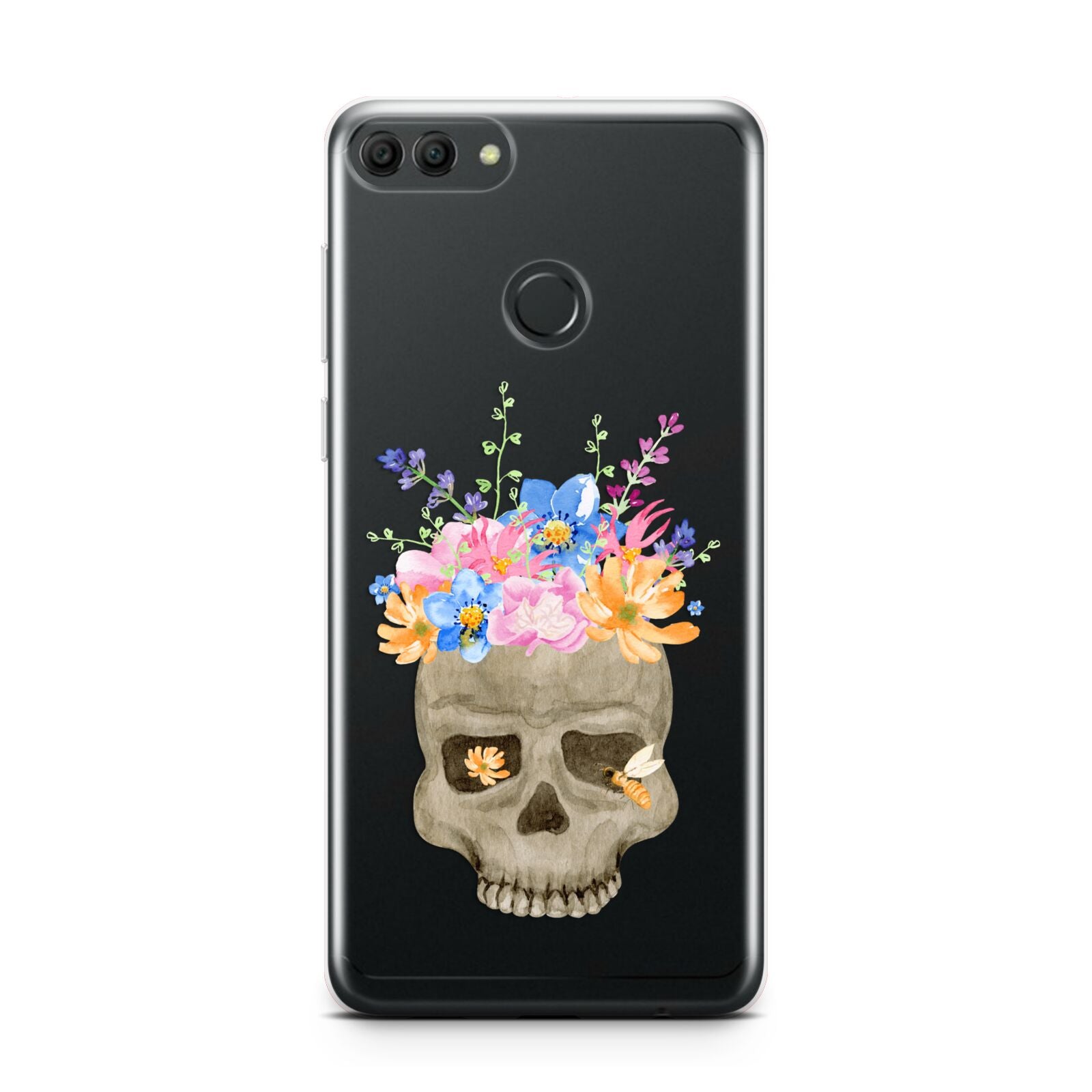 Halloween Flower Skull Huawei Y9 2018