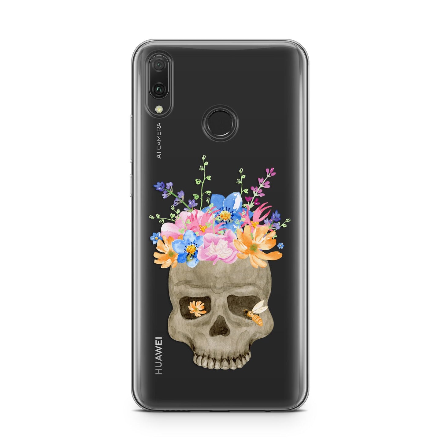 Halloween Flower Skull Huawei Y9 2019