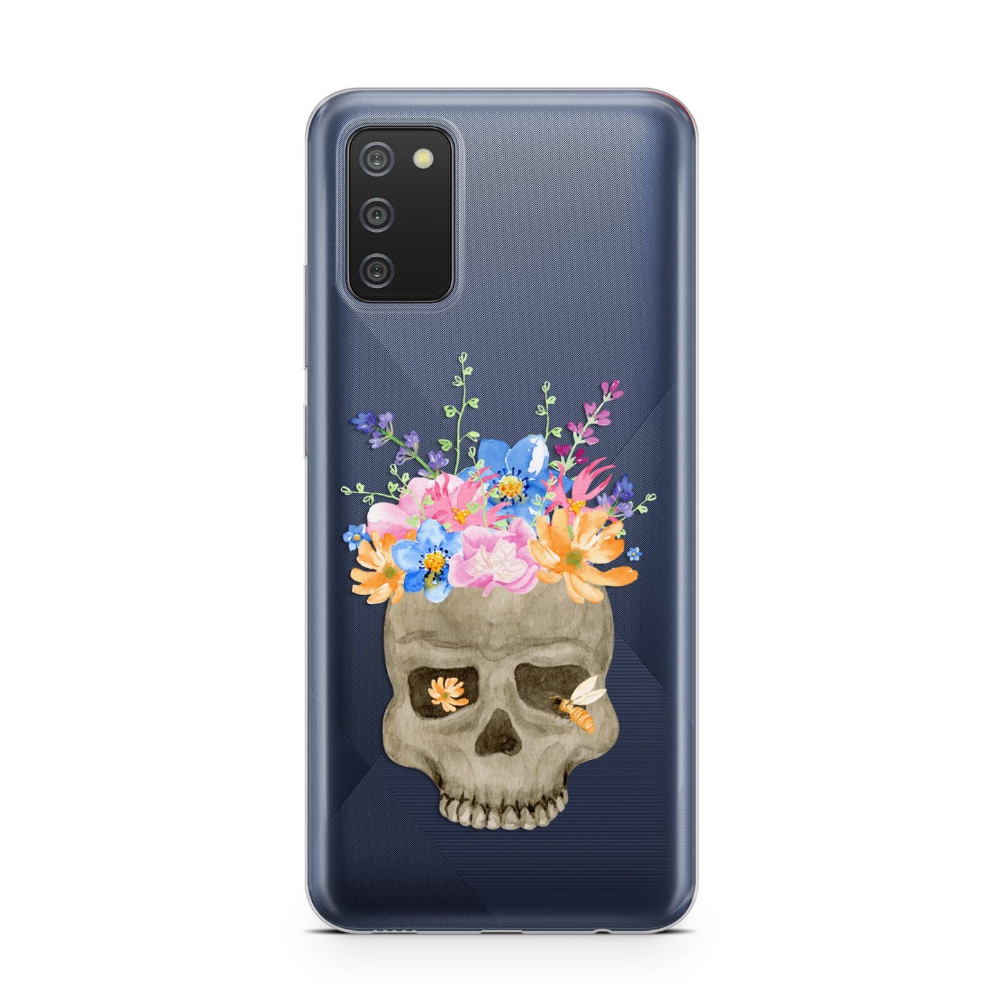 Halloween Flower Skull Samsung A02s Case