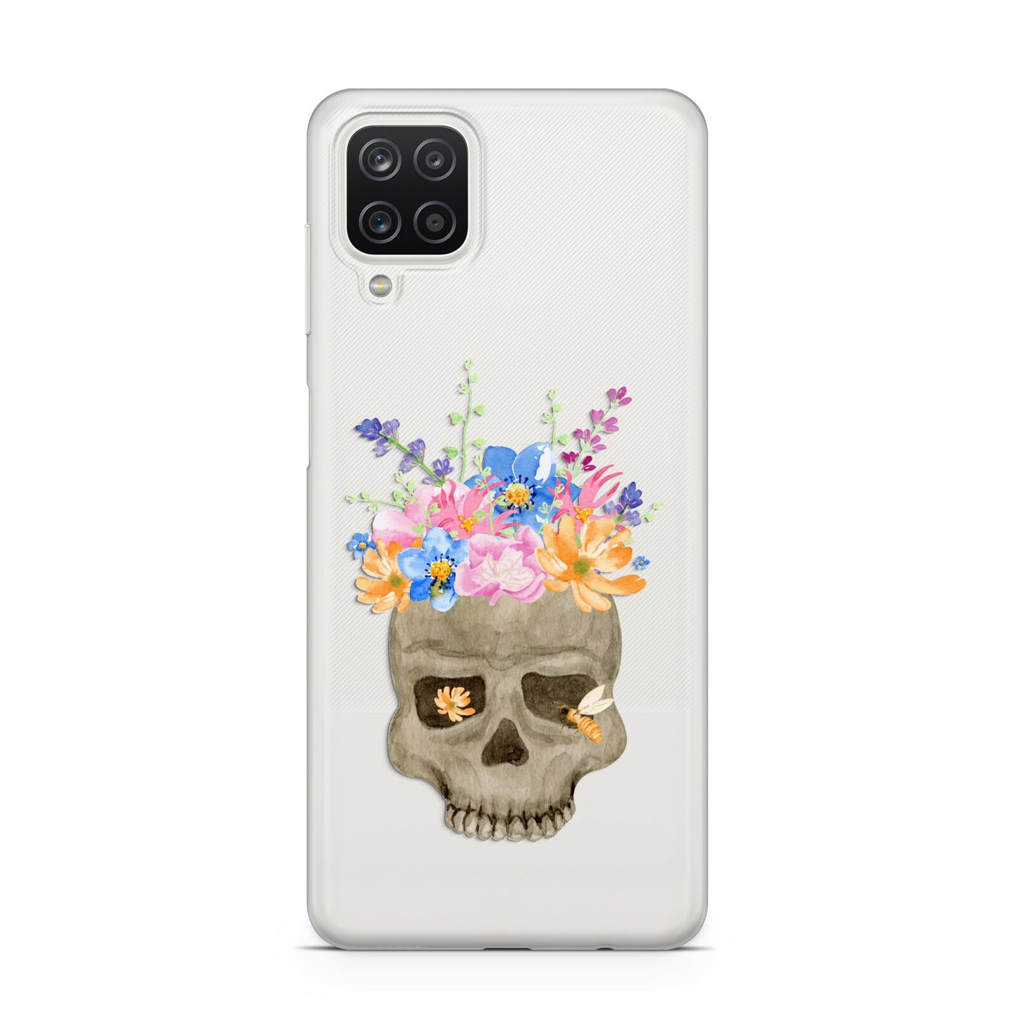 Halloween Flower Skull Samsung A12 Case