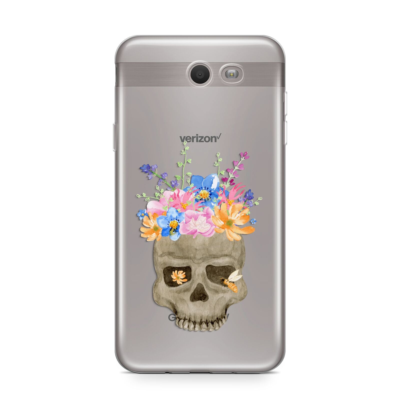 Halloween Flower Skull Samsung Galaxy J7 2017 Case