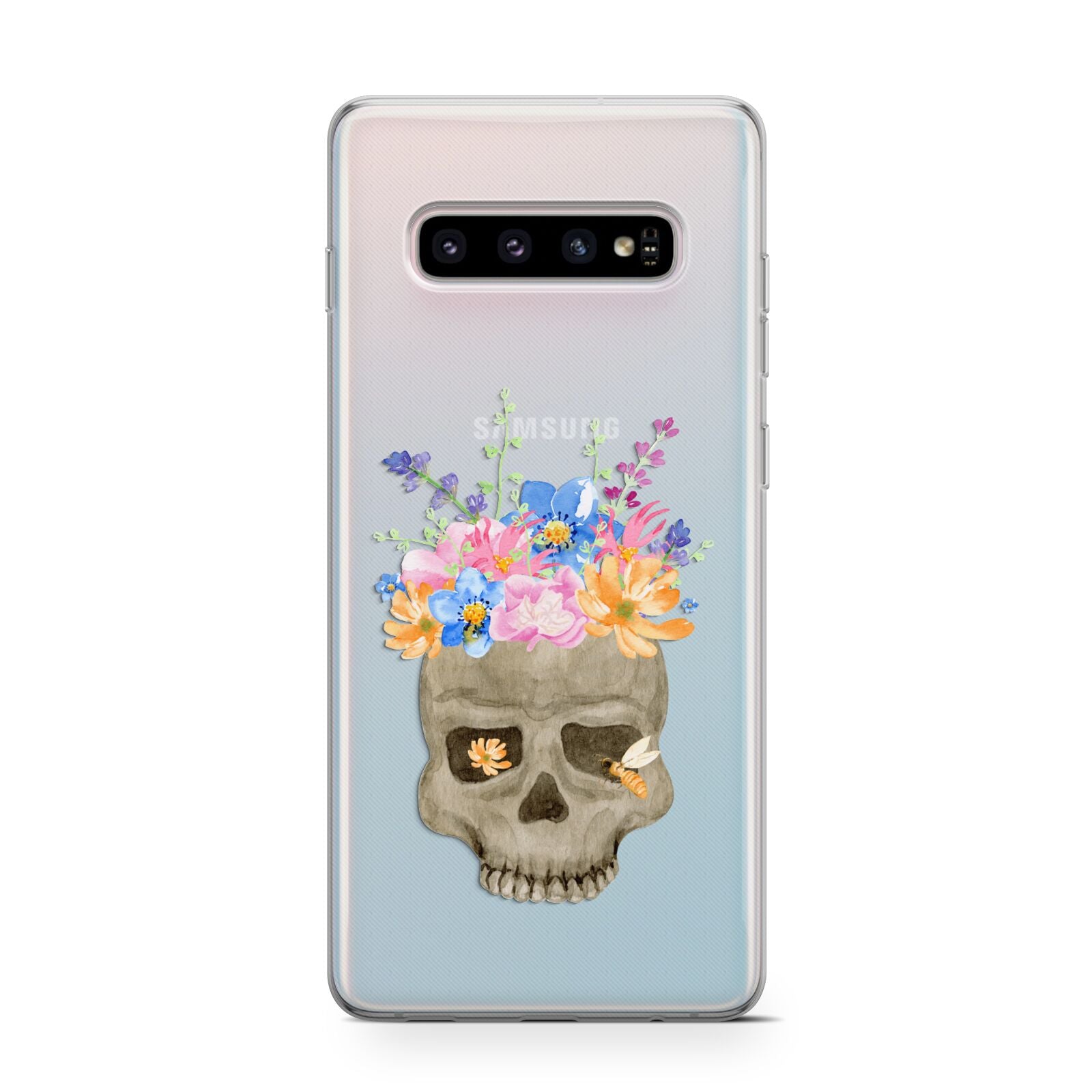 Halloween Flower Skull Samsung Galaxy S10 Case